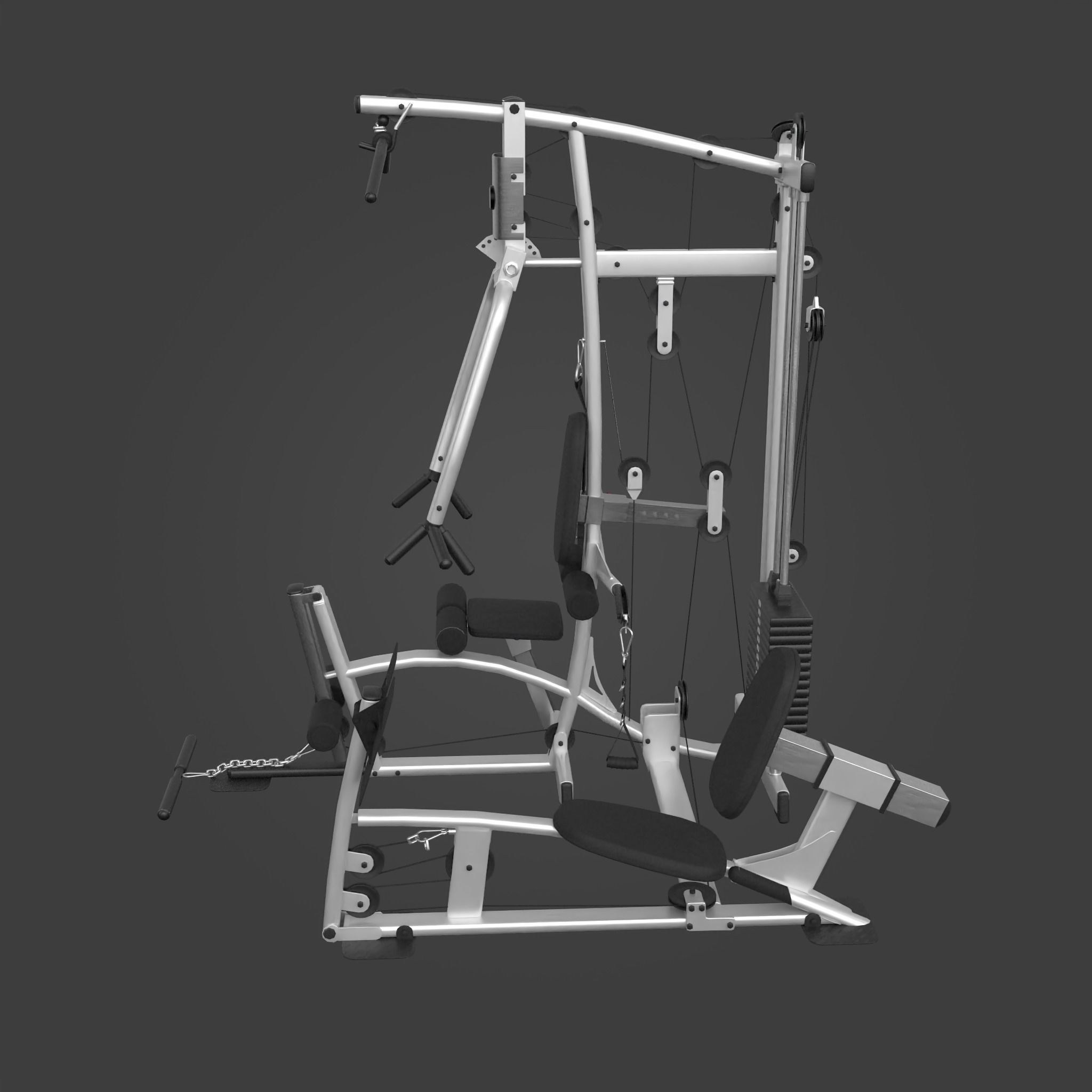 Home Gym-Exercise Equipment-11 Low-poly 3D model_9