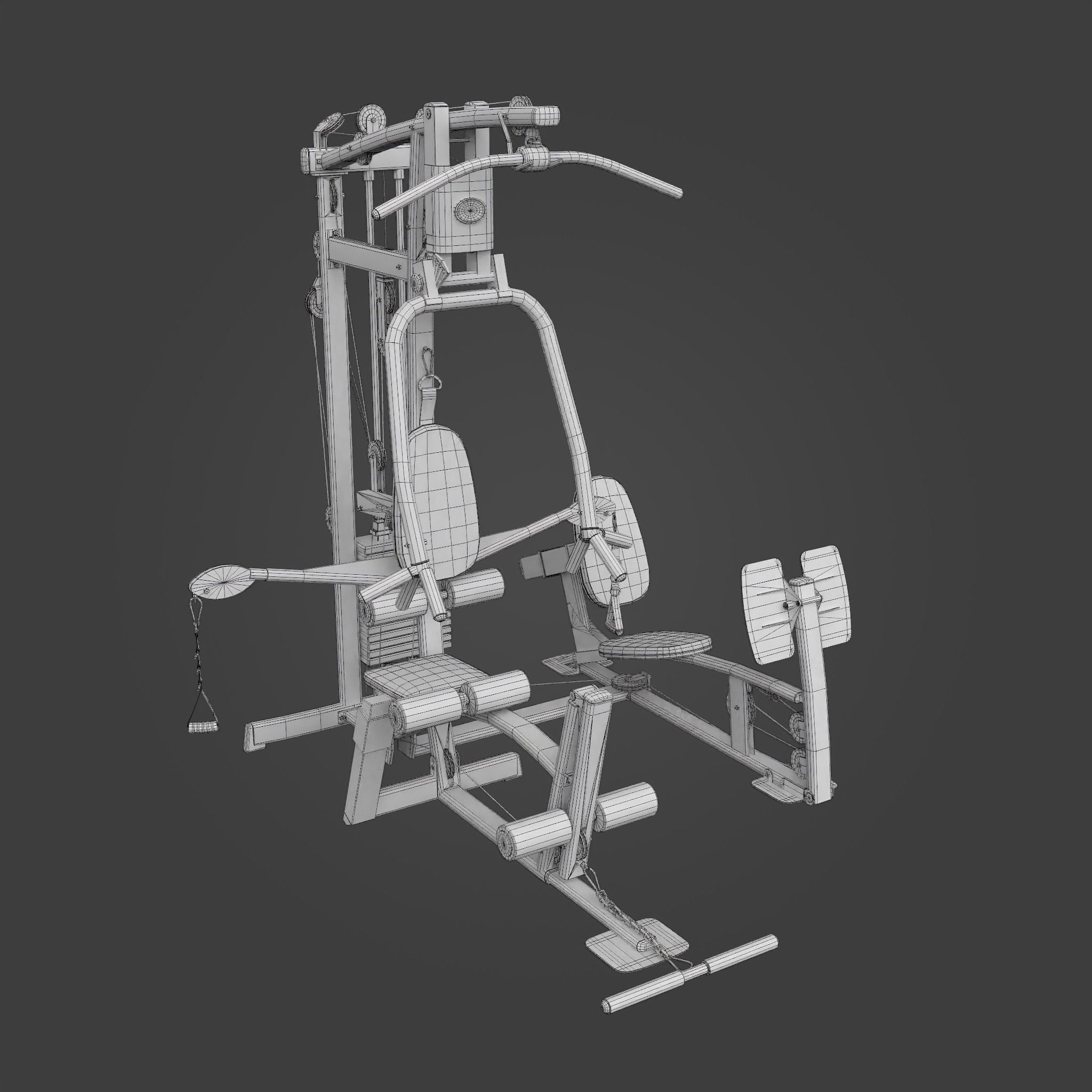 Home Gym-Exercise Equipment-11 Low-poly 3D model_4