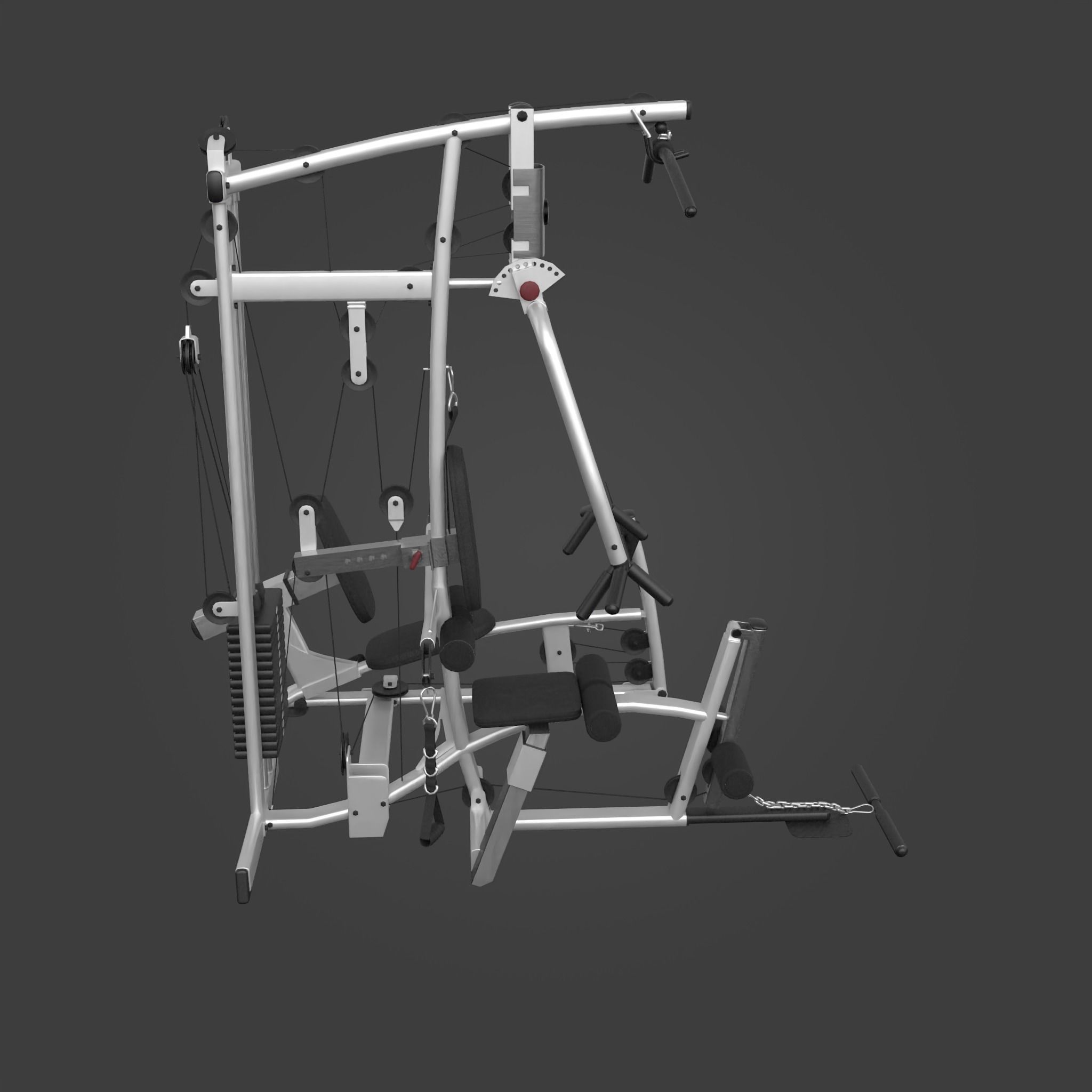 Home Gym-Exercise Equipment-11 Low-poly 3D model_5