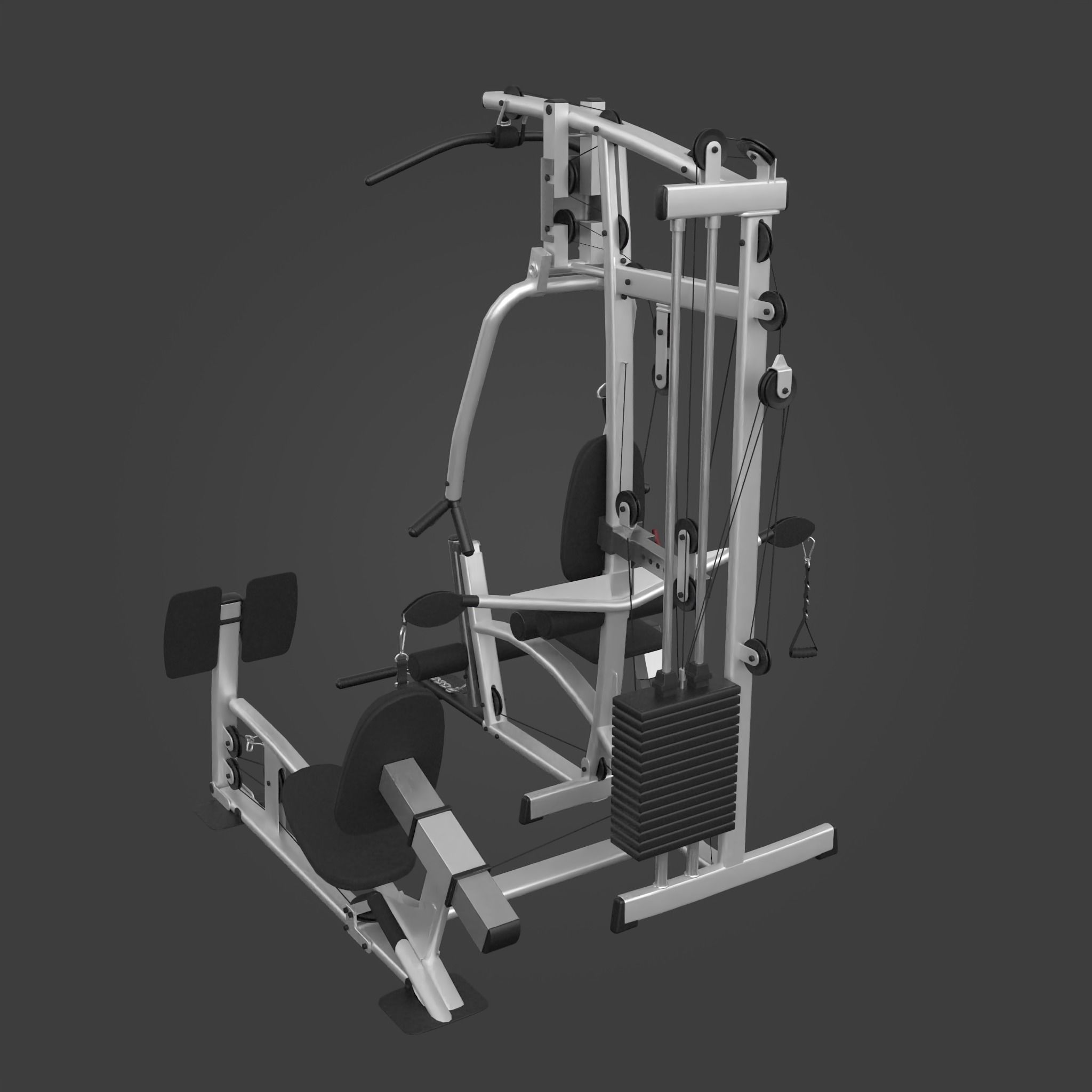 Home Gym-Exercise Equipment-11 Low-poly 3D model_8