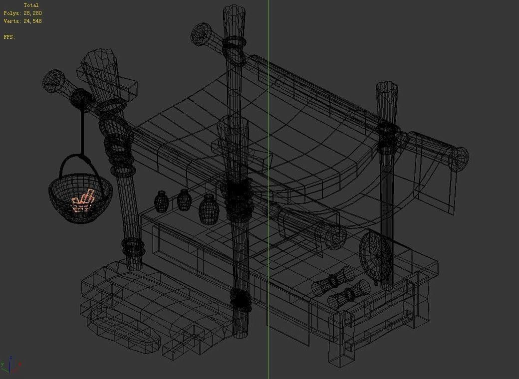 Dynasty City - fat powder booth 3D model_3