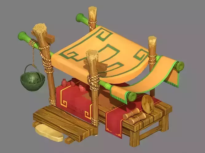 Dynasty City - fat powder booth 3D model