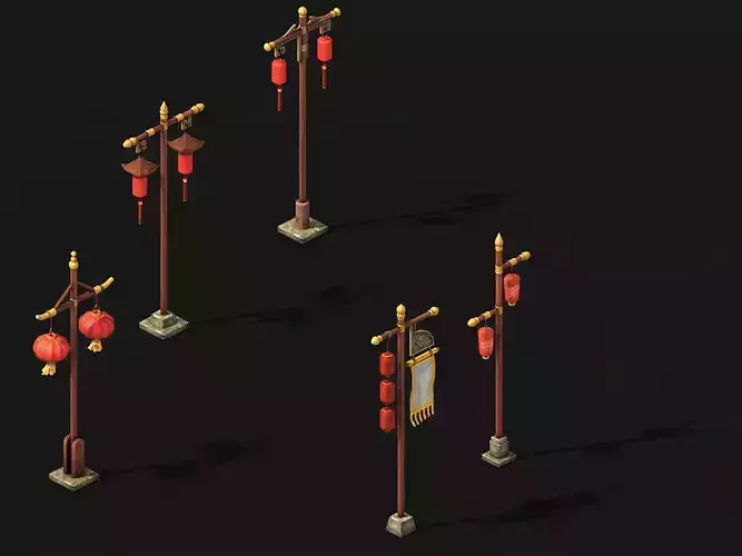 Dynasty Lantern - Flagpole - Shop