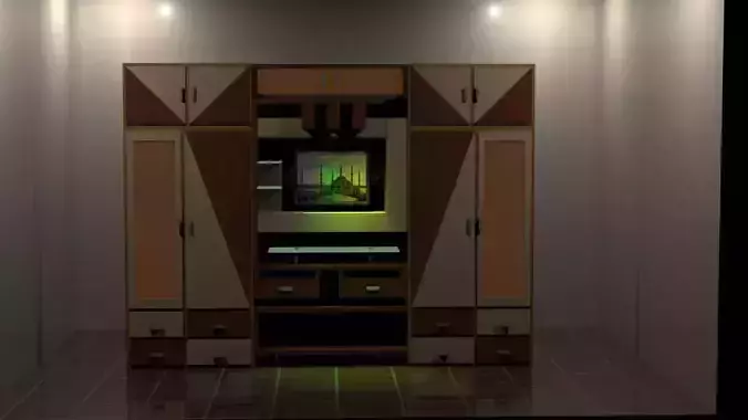 Wardrobe With LED Cabinet