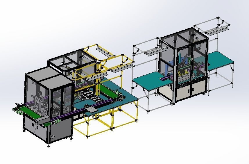 Dispensing integrated production line 3D model_1