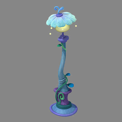 Dynasty main city - street lights 32 3D model