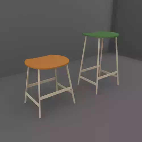 Chair two stools