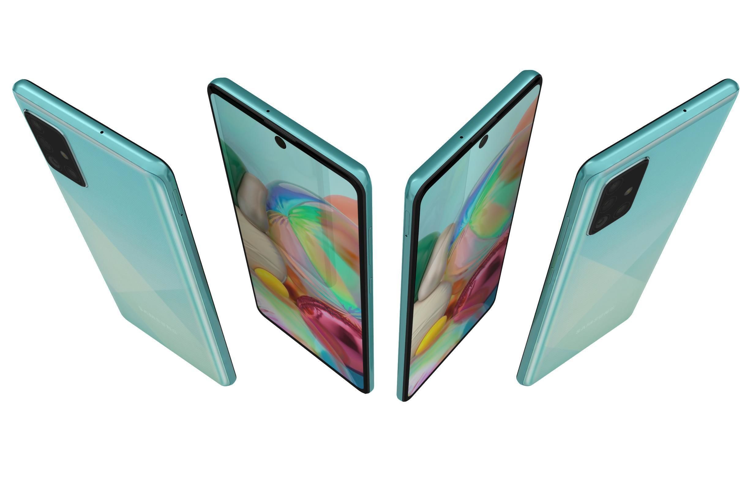Samsung Galaxy A71 Blue 3D model_4