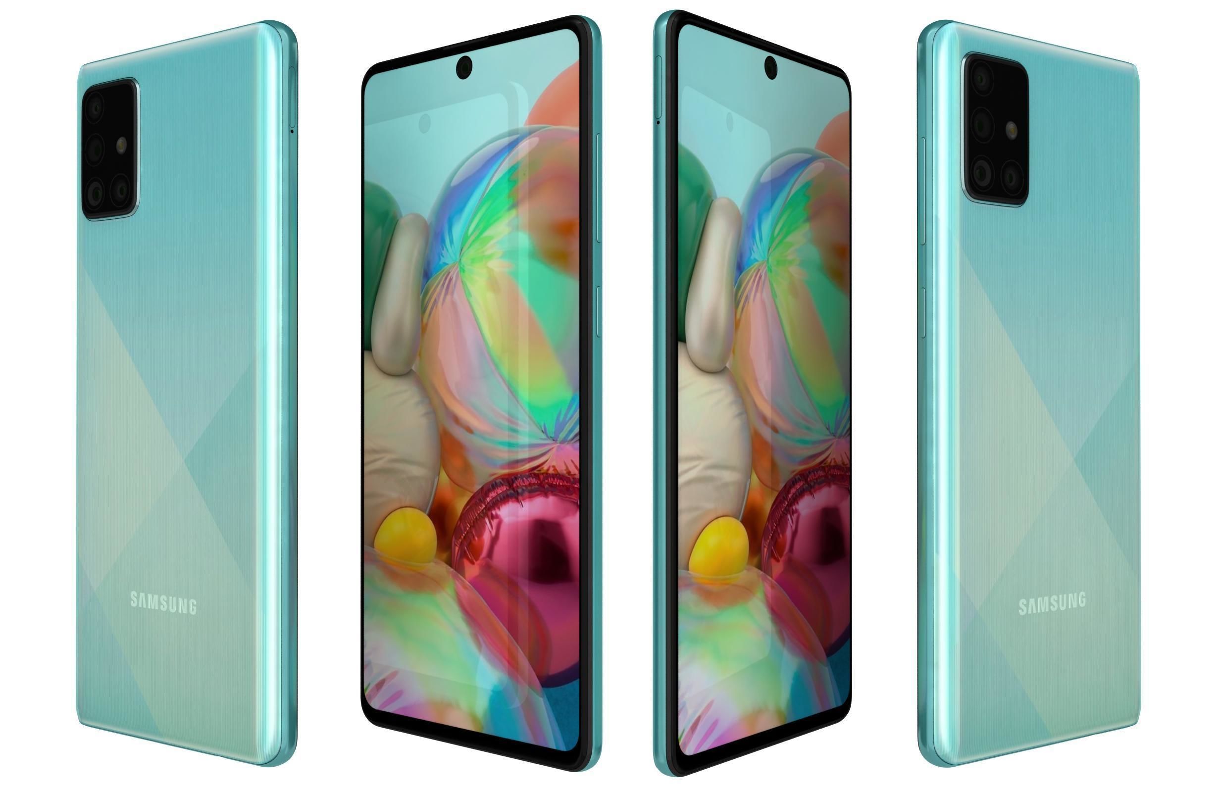 Samsung Galaxy A71 Blue 3D model_3