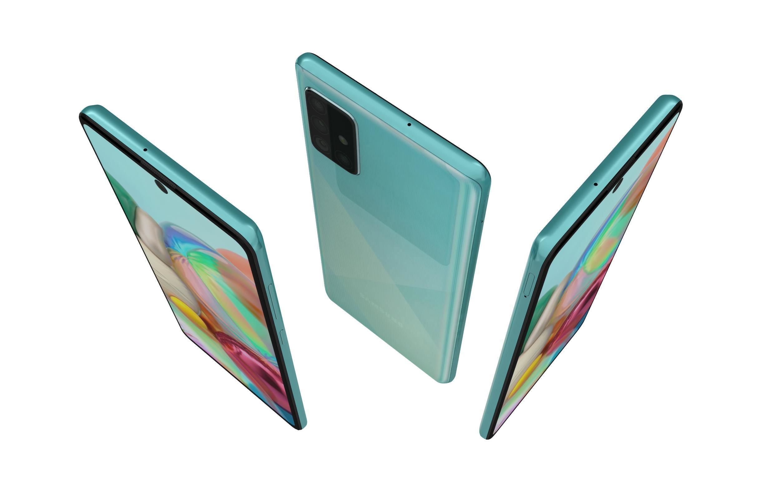 Samsung Galaxy A71 Blue 3D model_5