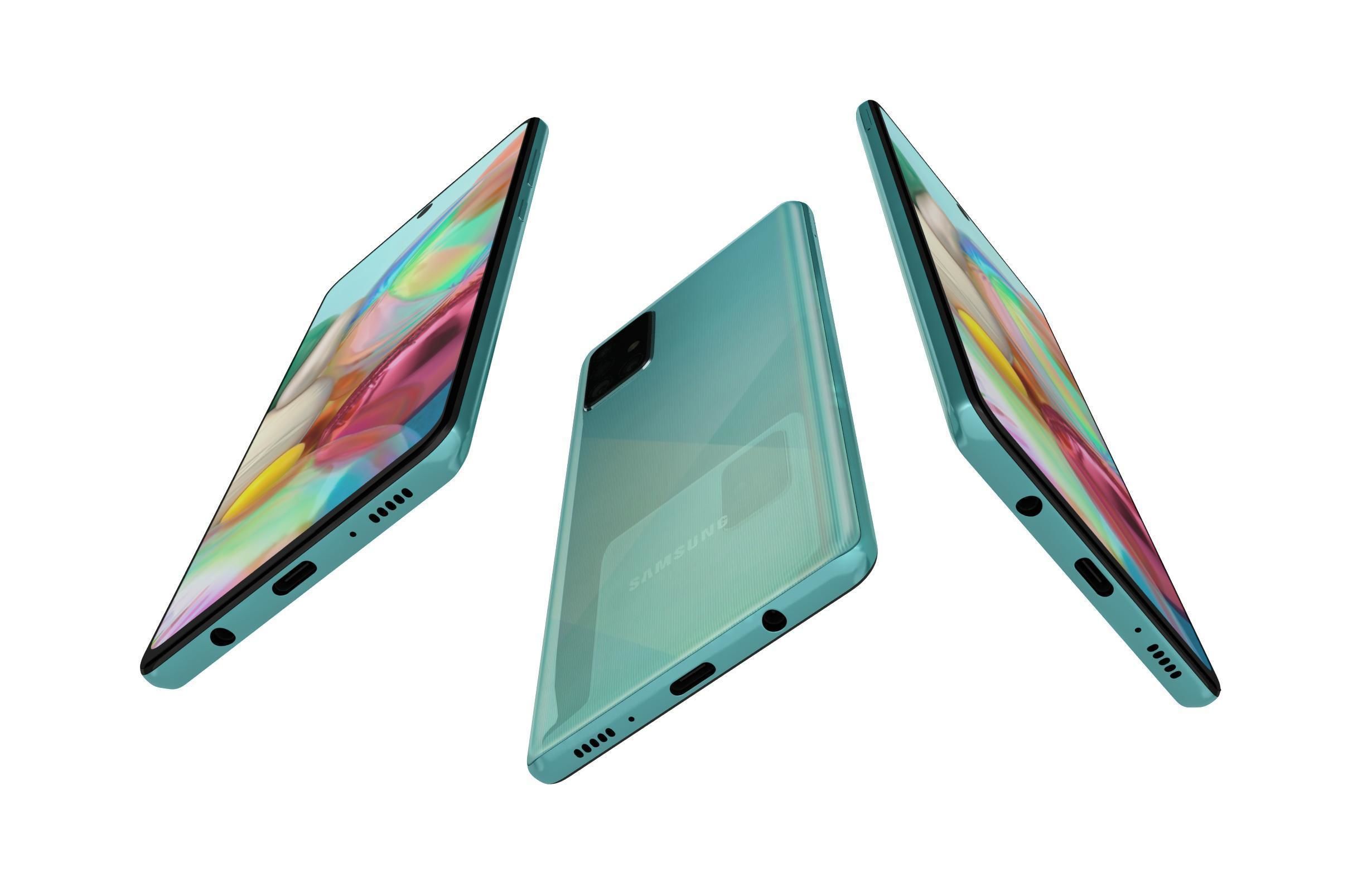 Samsung Galaxy A71 Blue 3D model_1