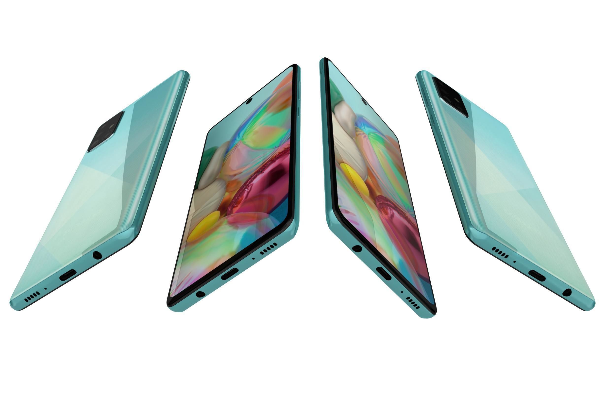 Samsung Galaxy A71 Blue 3D model_2