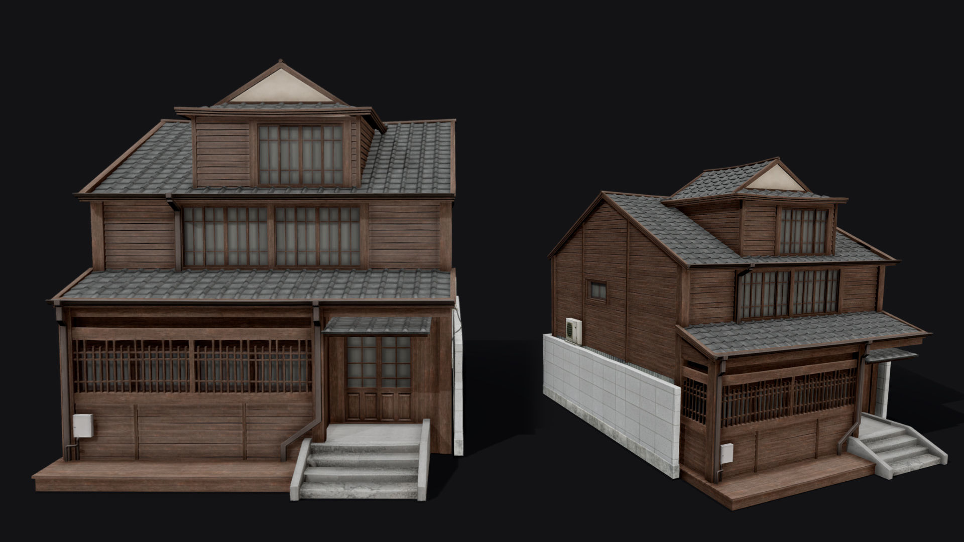 Japanese Style Hongdae House Low-poly 3D model_12