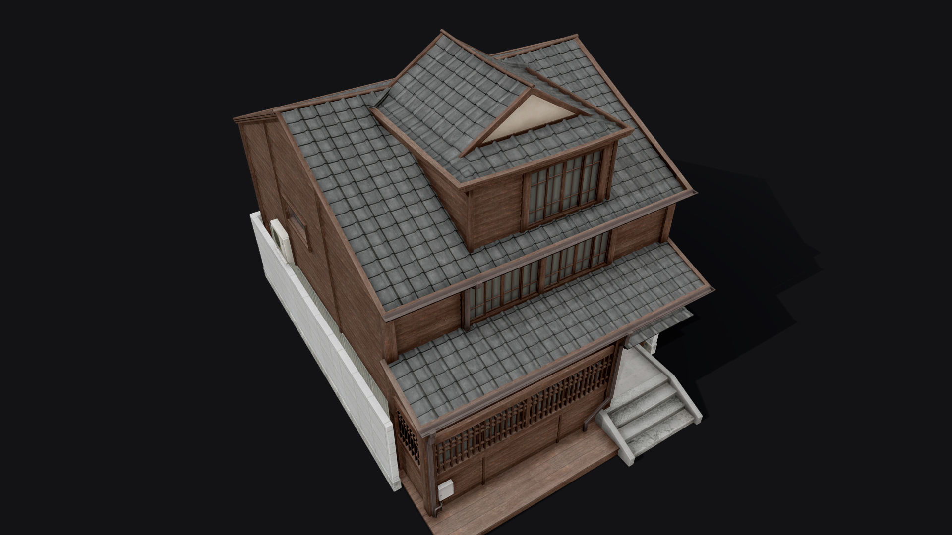Japanese Style Hongdae House Low-poly 3D model_17