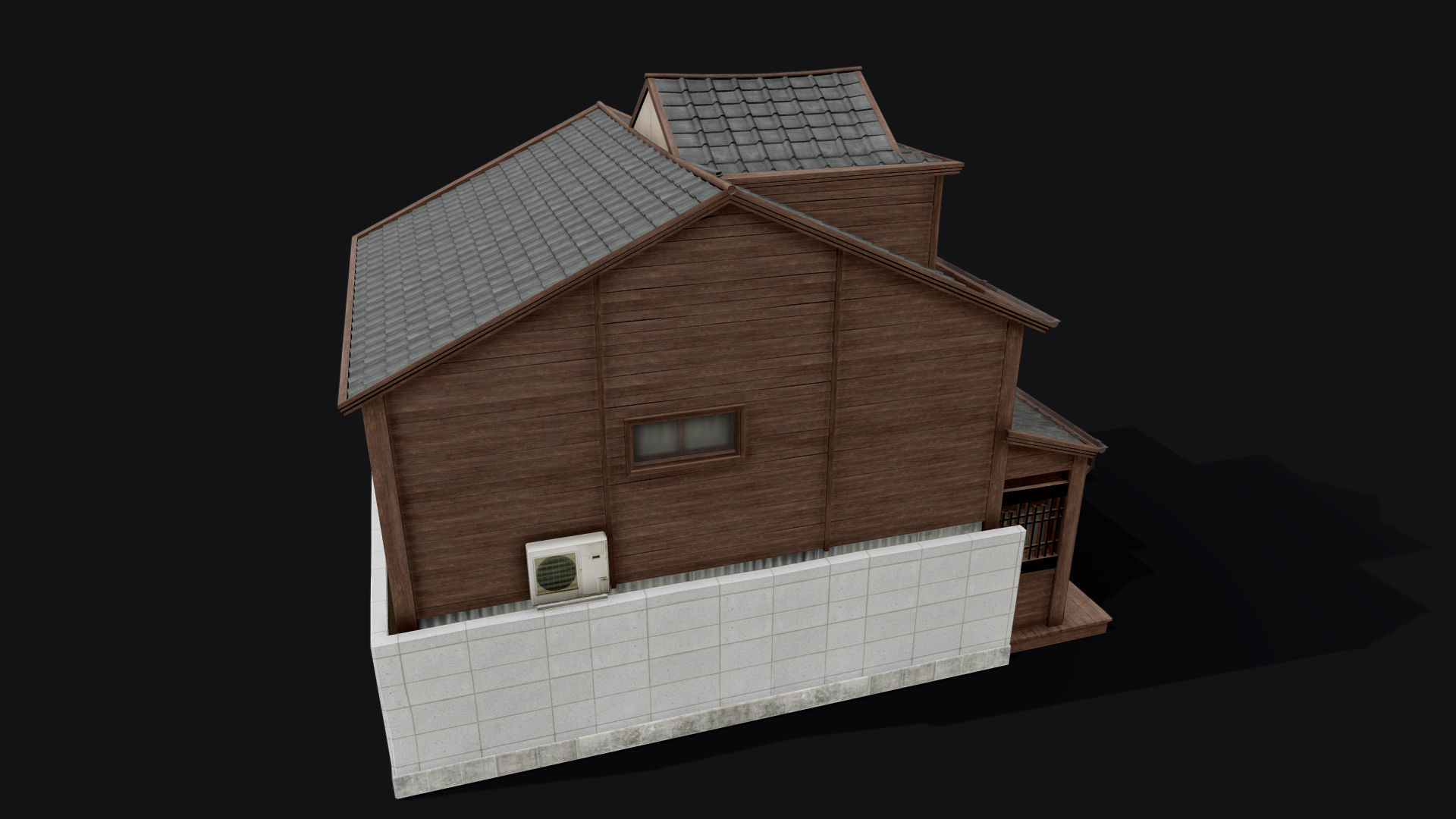 Japanese Style Hongdae House Low-poly 3D model_8