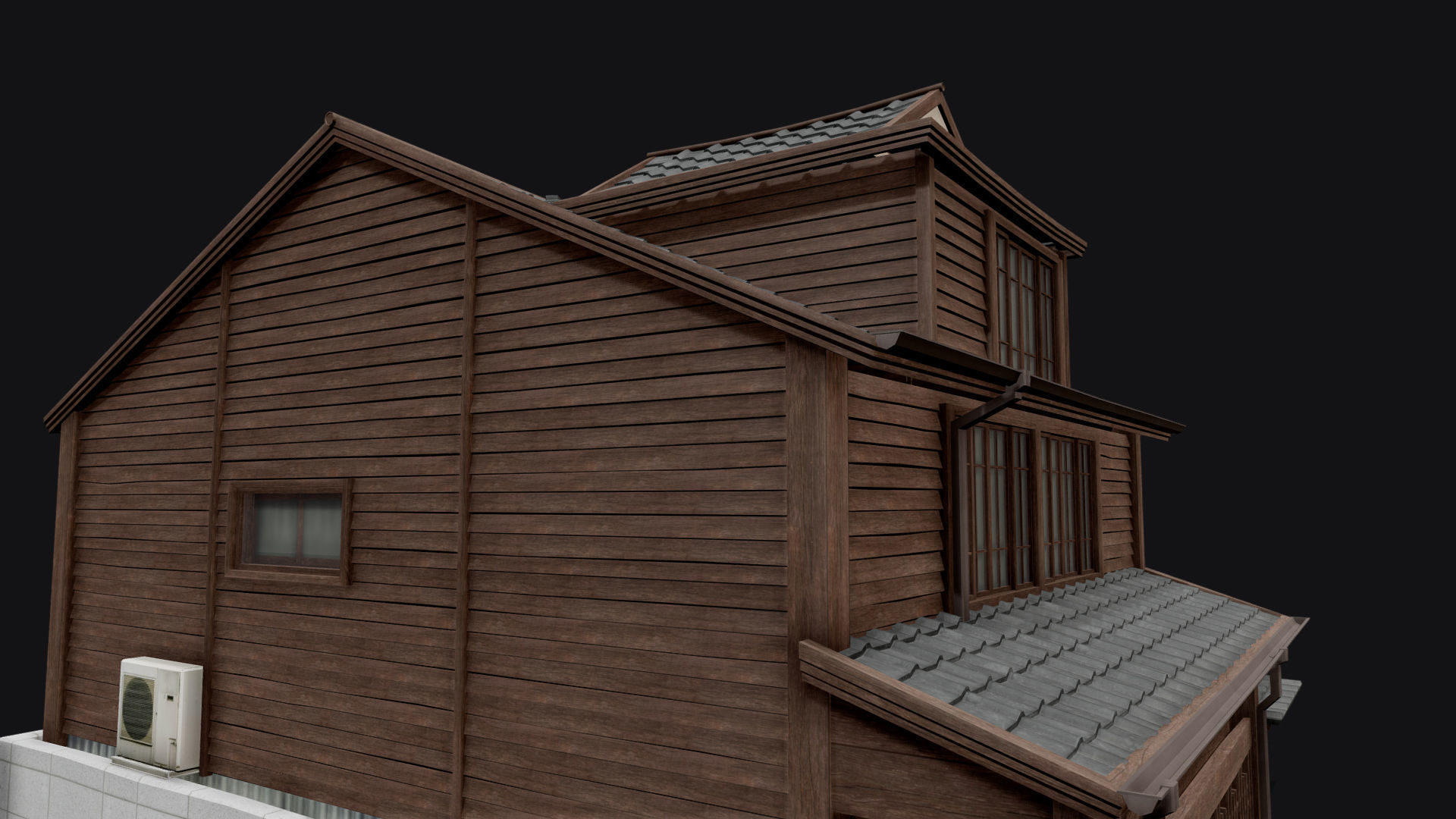 Japanese Style Hongdae House Low-poly 3D model_16