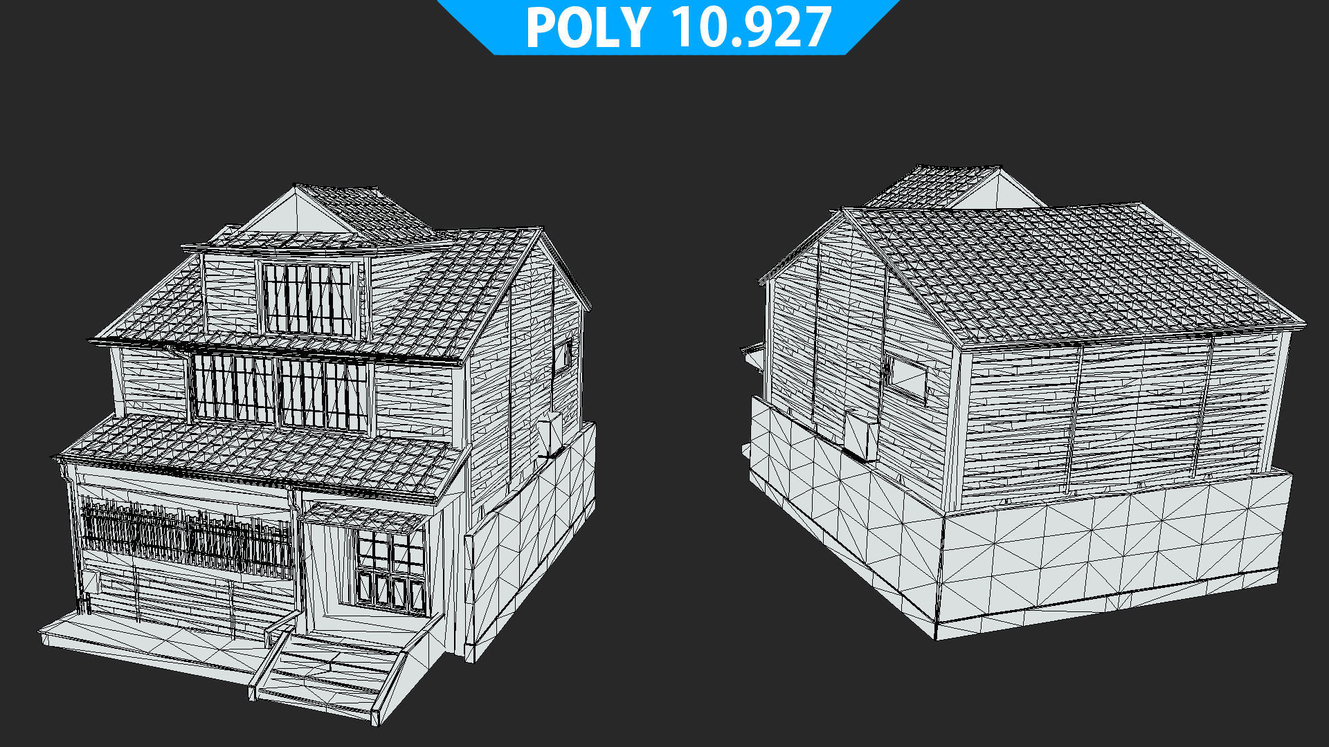 Japanese Style Hongdae House Low-poly 3D model_21