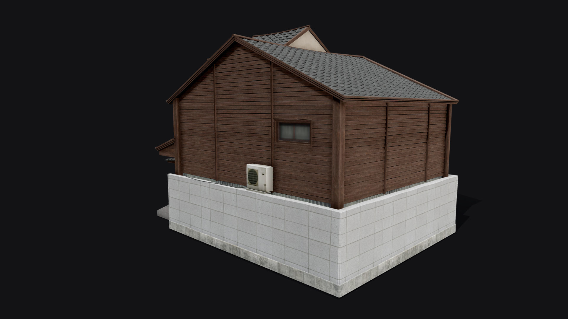 Japanese Style Hongdae House Low-poly 3D model_9
