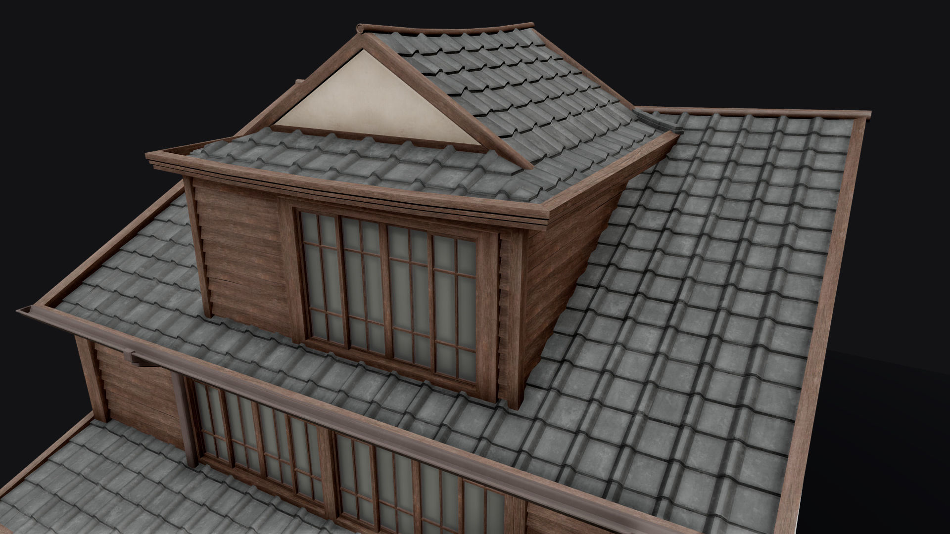 Japanese Style Hongdae House Low-poly 3D model_3