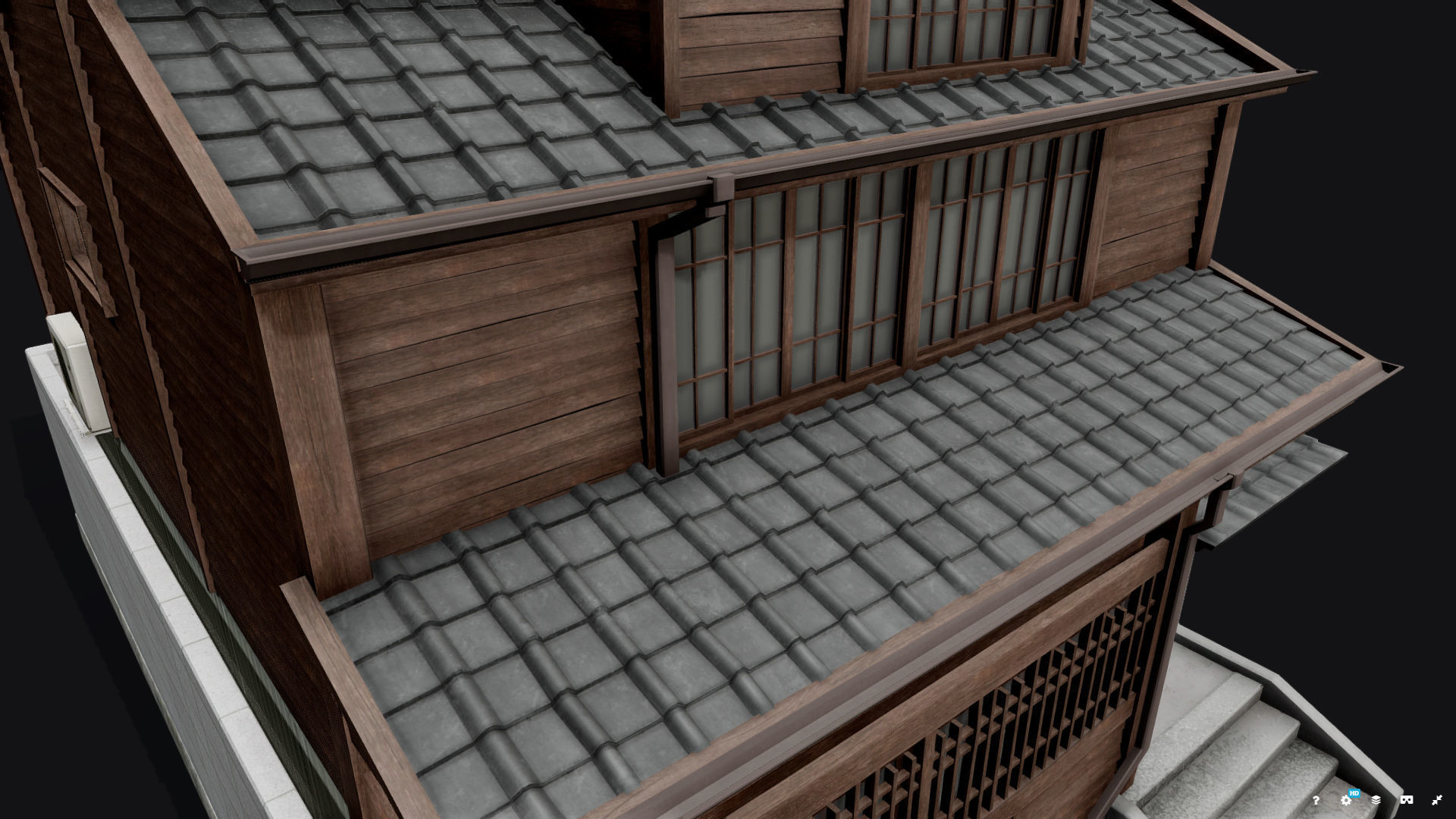 Japanese Style Hongdae House Low-poly 3D model_15