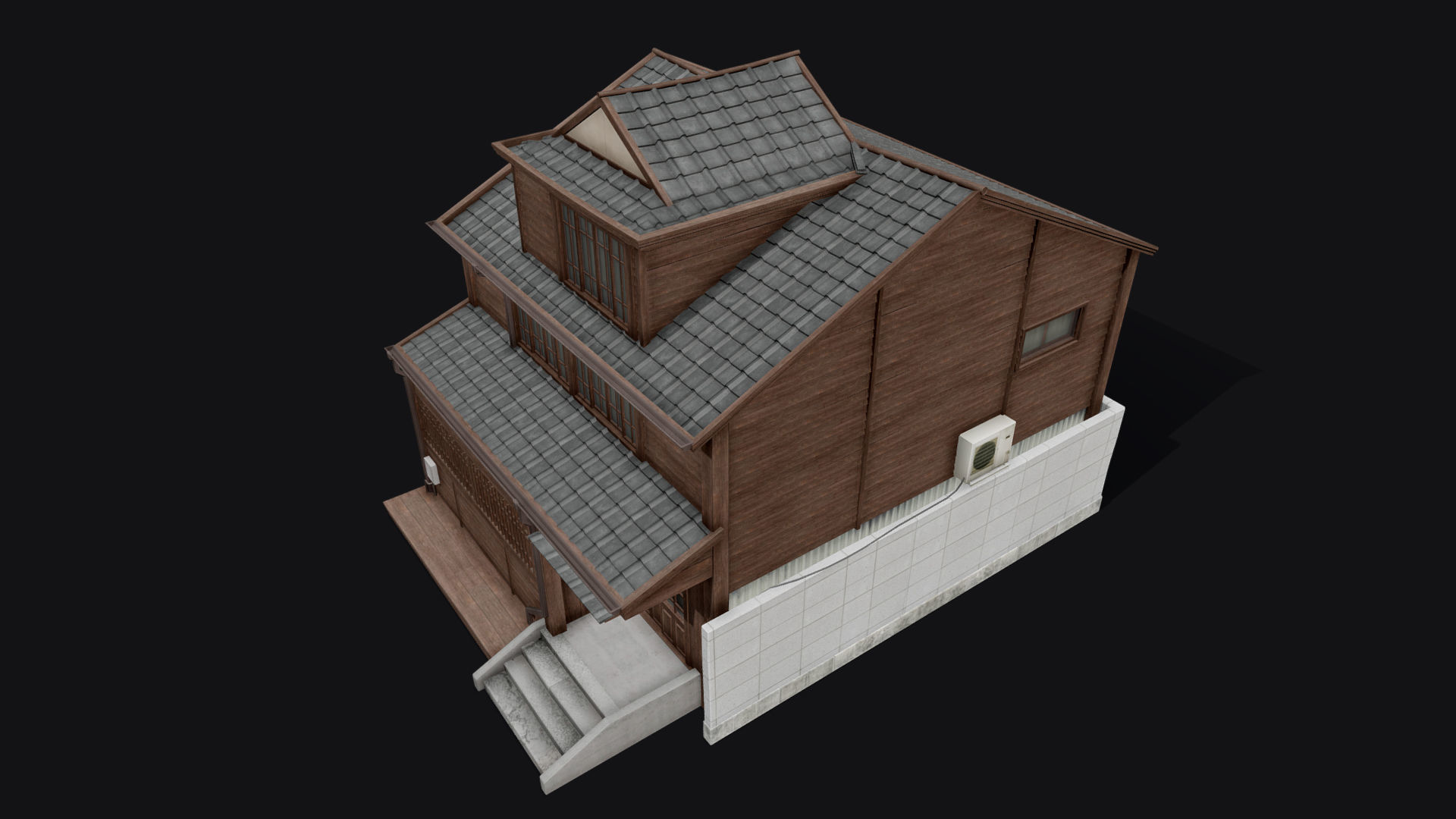 Japanese Style Hongdae House Low-poly 3D model_10