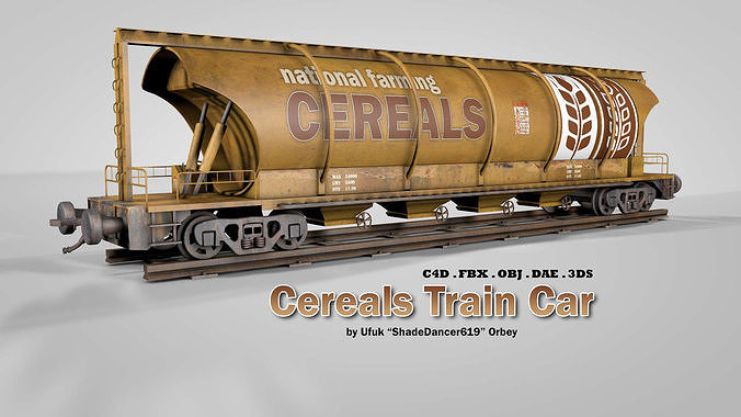 Cereals Train Wagon 3D model