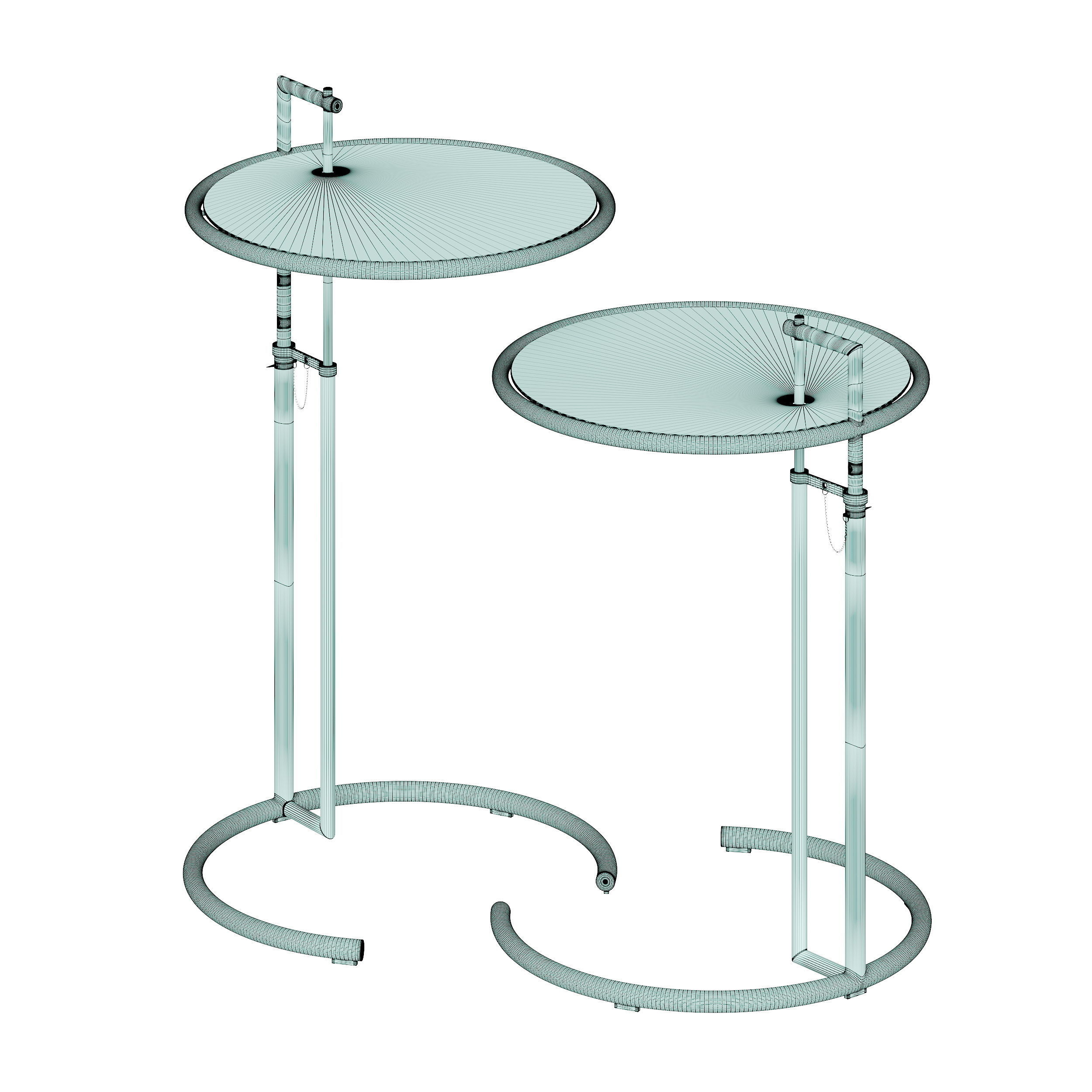 Eileen Gray Adjustable Table E1027 3D model_8