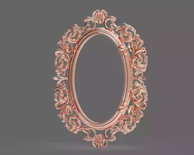 Frame baguette for a round mirror