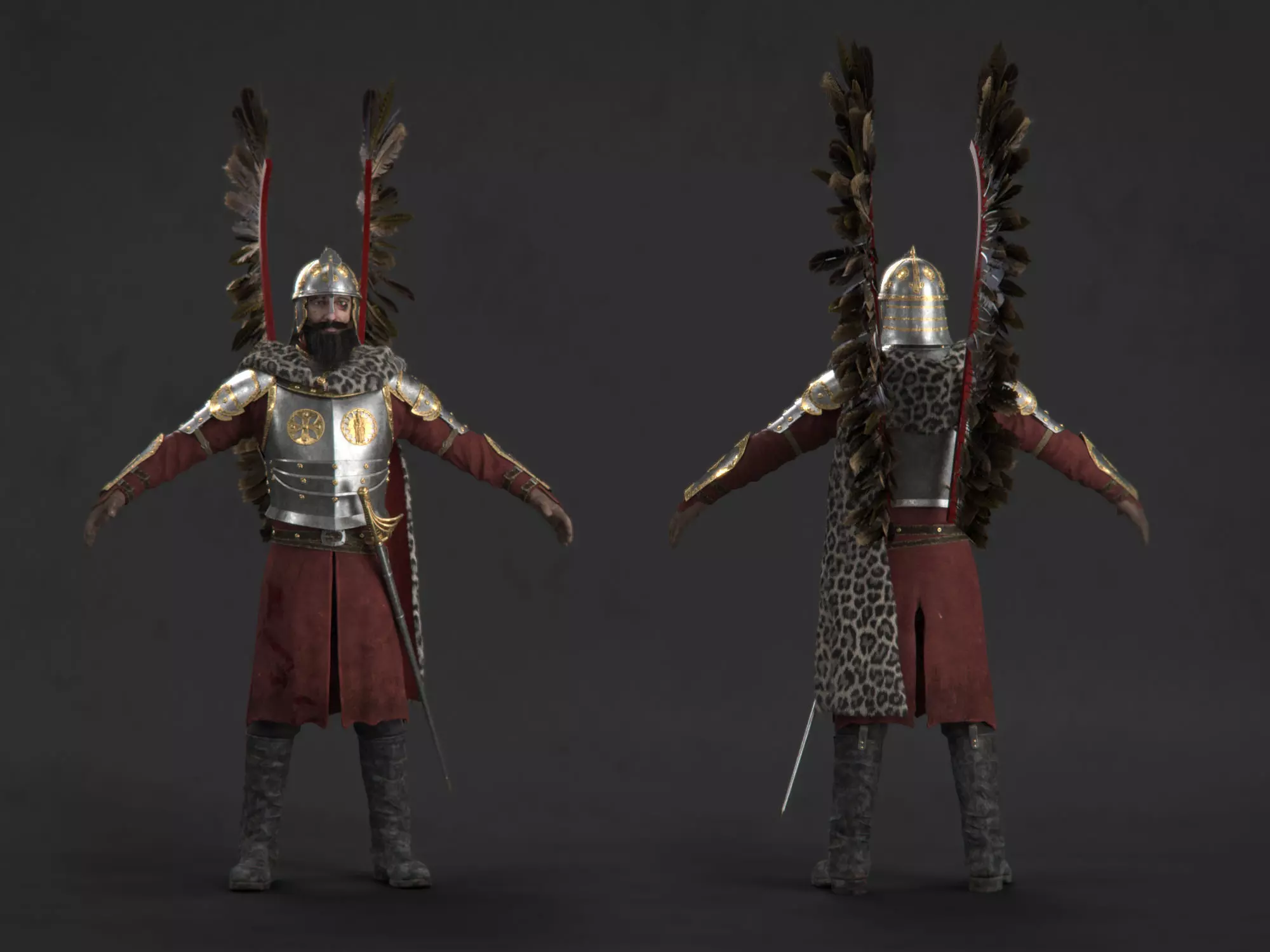 Polish Hussar 3D model_0