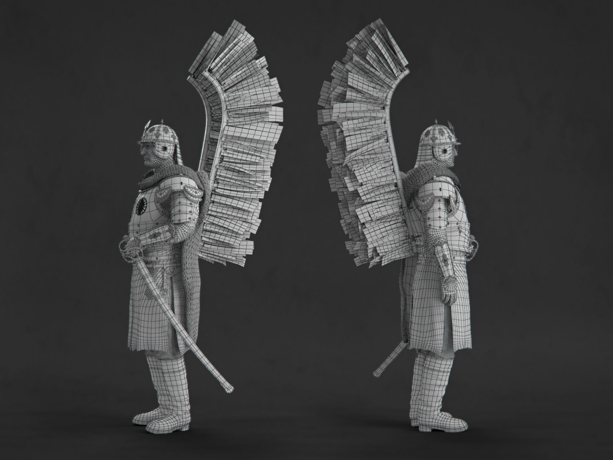 Polish Hussar 3D model_13