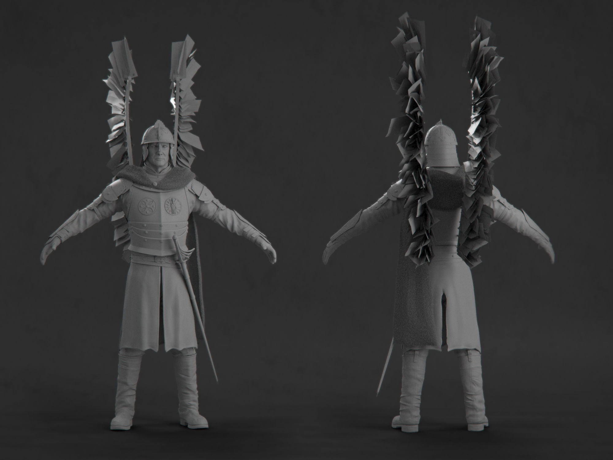 Polish Hussar 3D model_7
