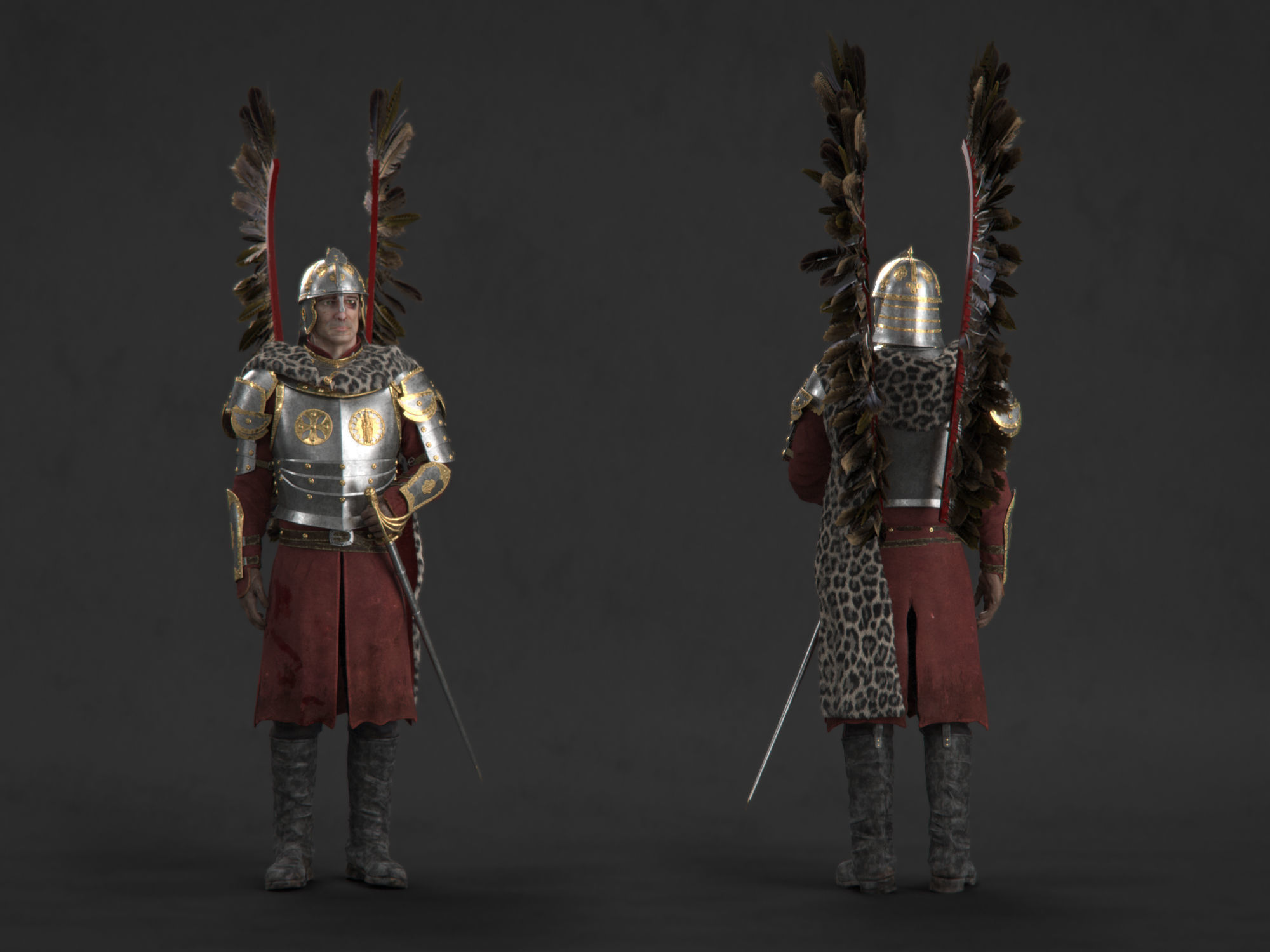 Polish Hussar 3D model_4