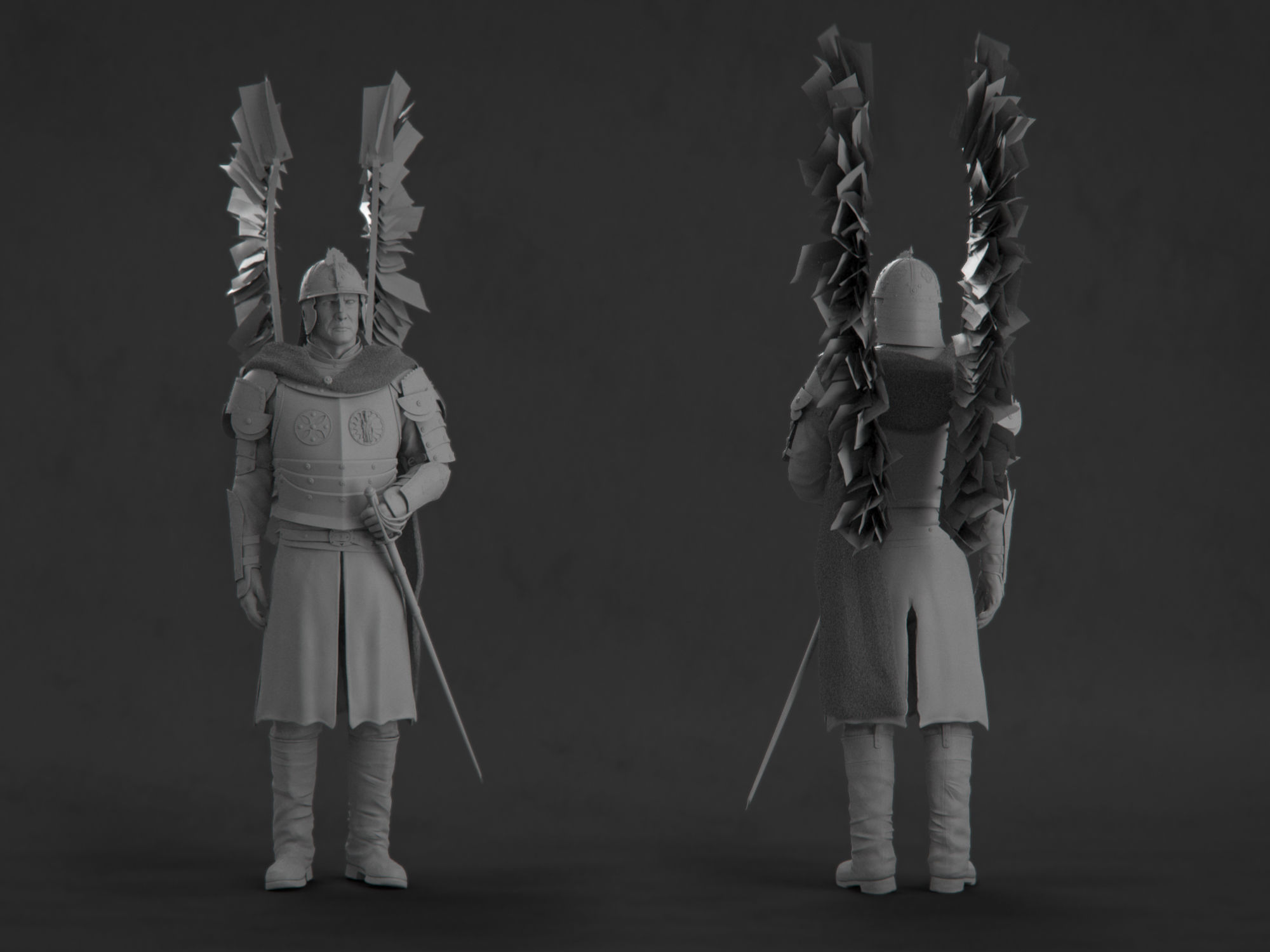 Polish Hussar 3D model_8