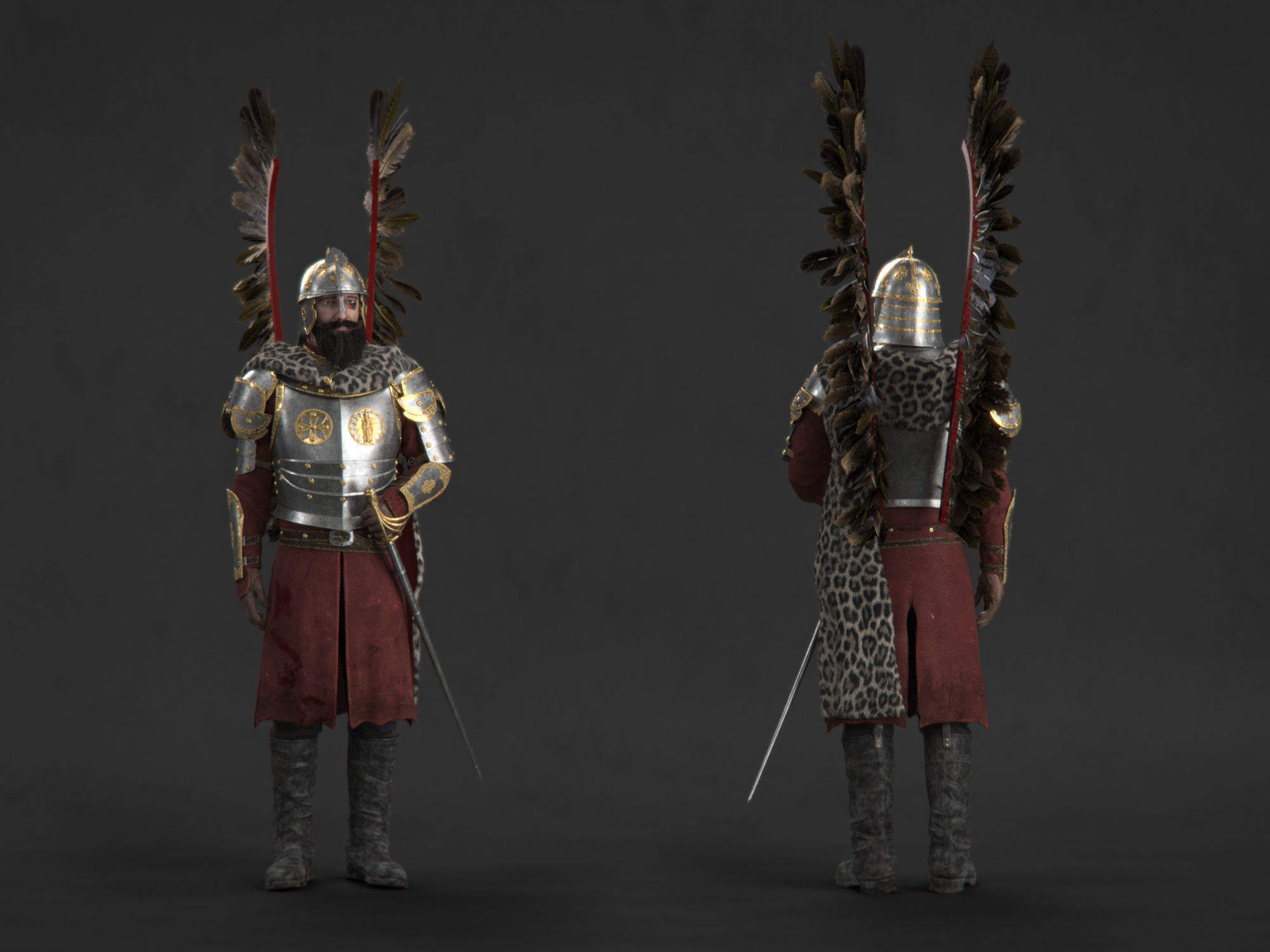 Polish Hussar 3D model_1