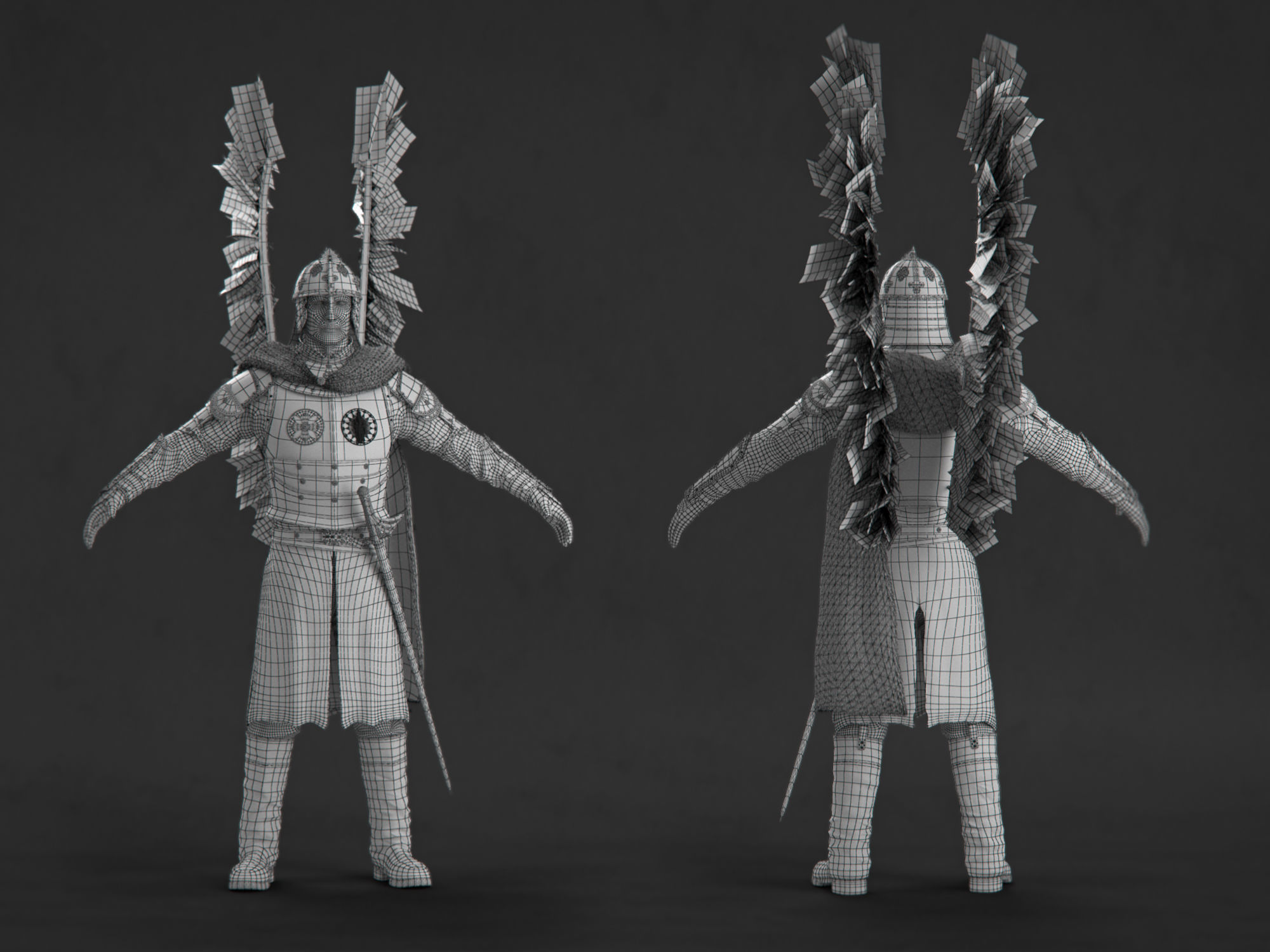 Polish Hussar 3D model_11