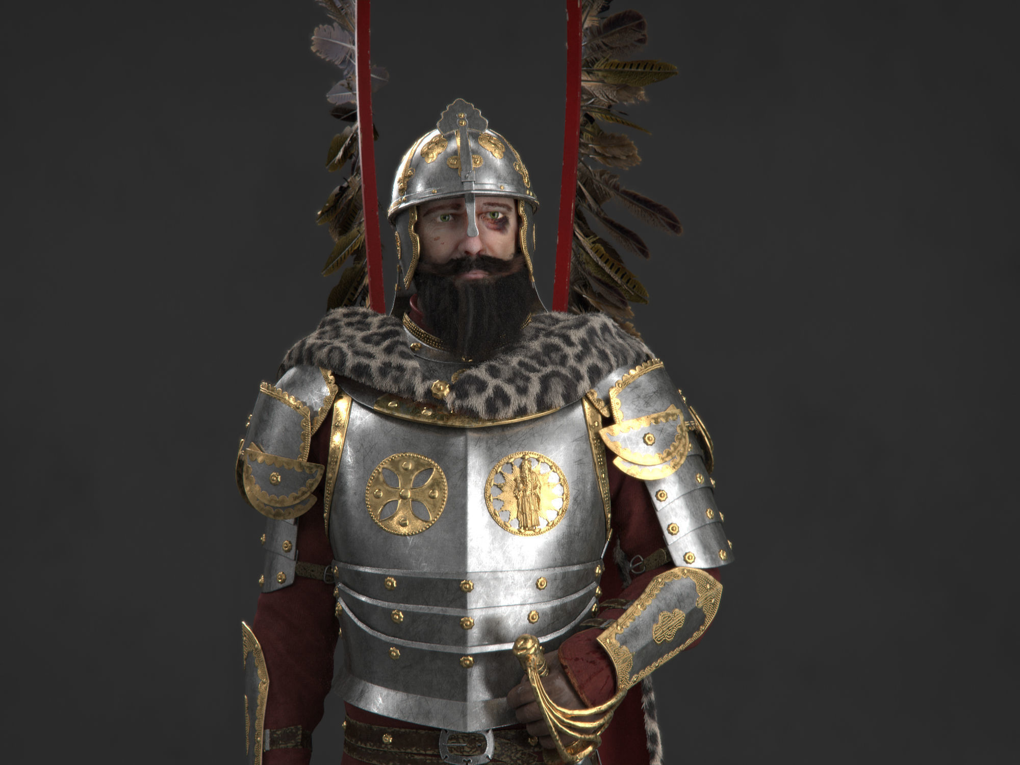 Polish Hussar 3D model_3