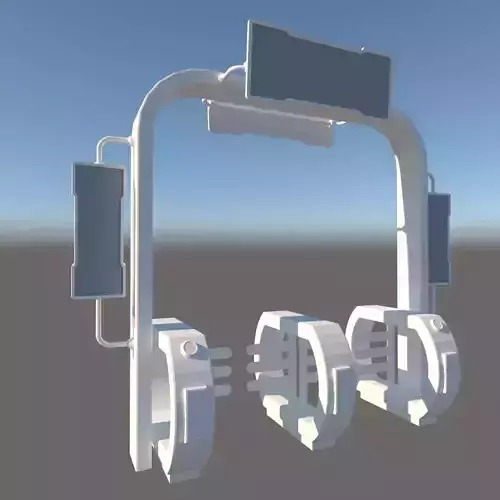Entrance Turnstile Low-poly 3D model