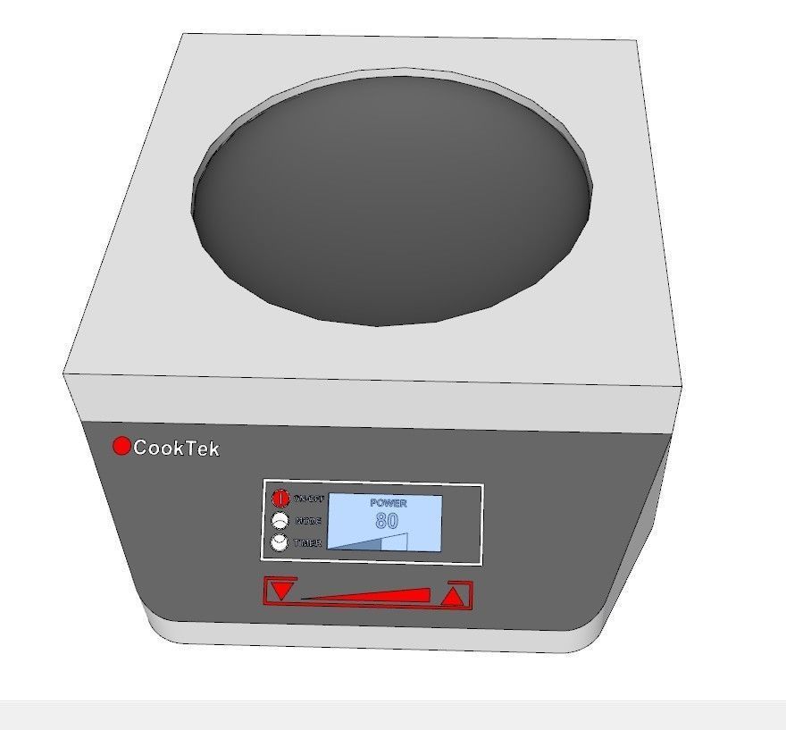 cooktek induction wok cooker 3D model_1