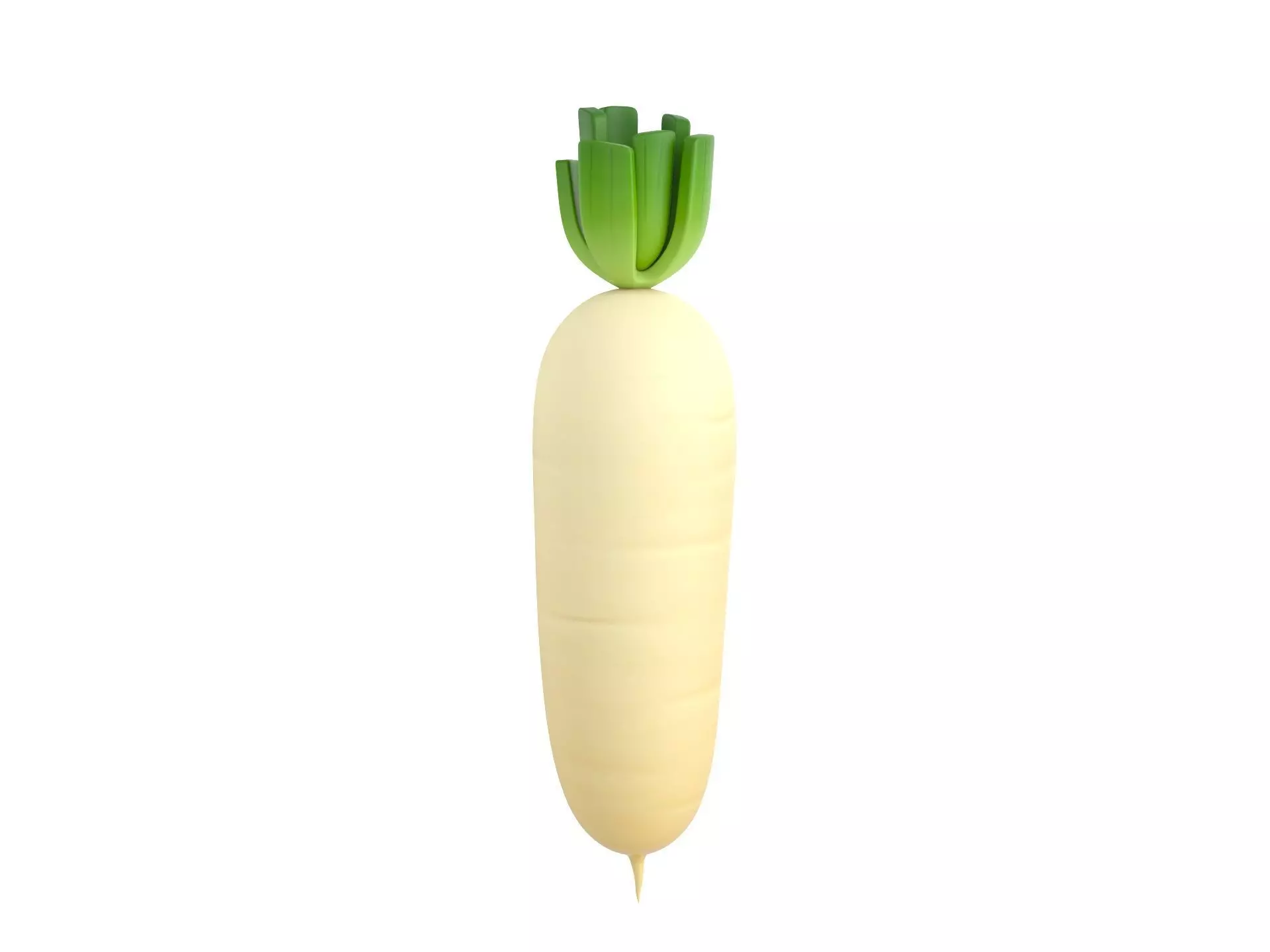White Radish Low-poly 3D model