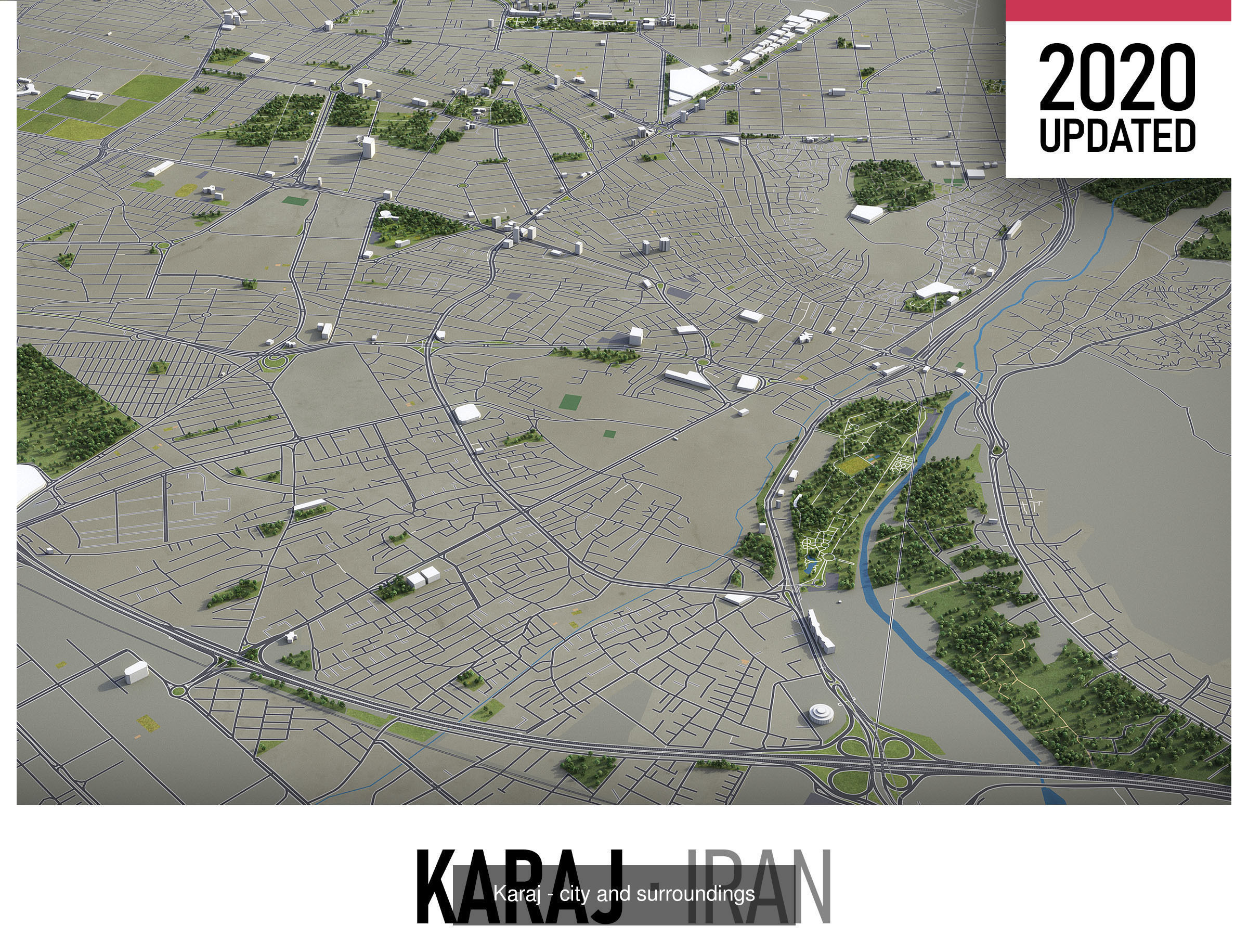 Top 10 Cities of Iran 3D Model Collection_3
