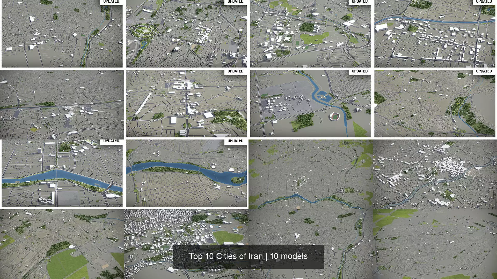 Top 10 Cities of Iran 3D Model Collection_0