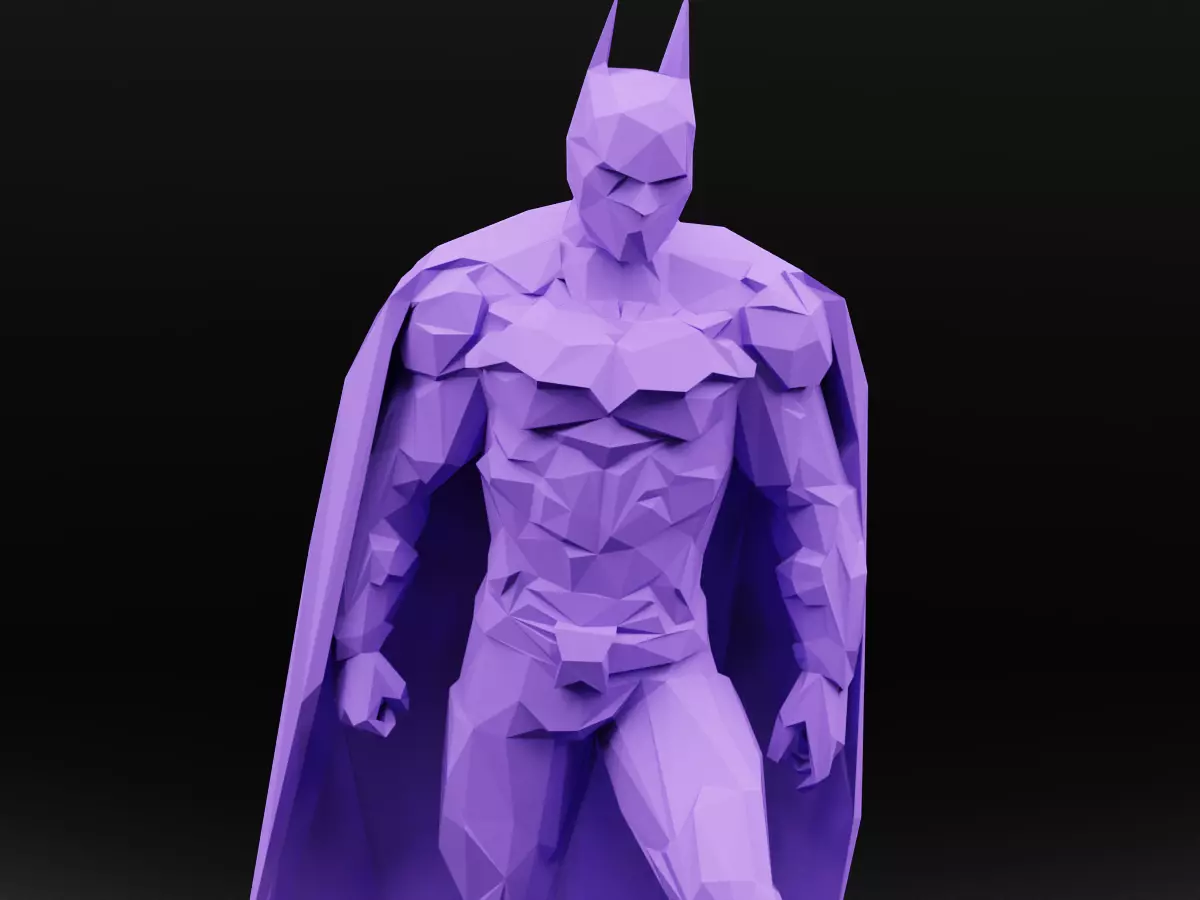 Batman Dark Knight Low Poly 3D print model