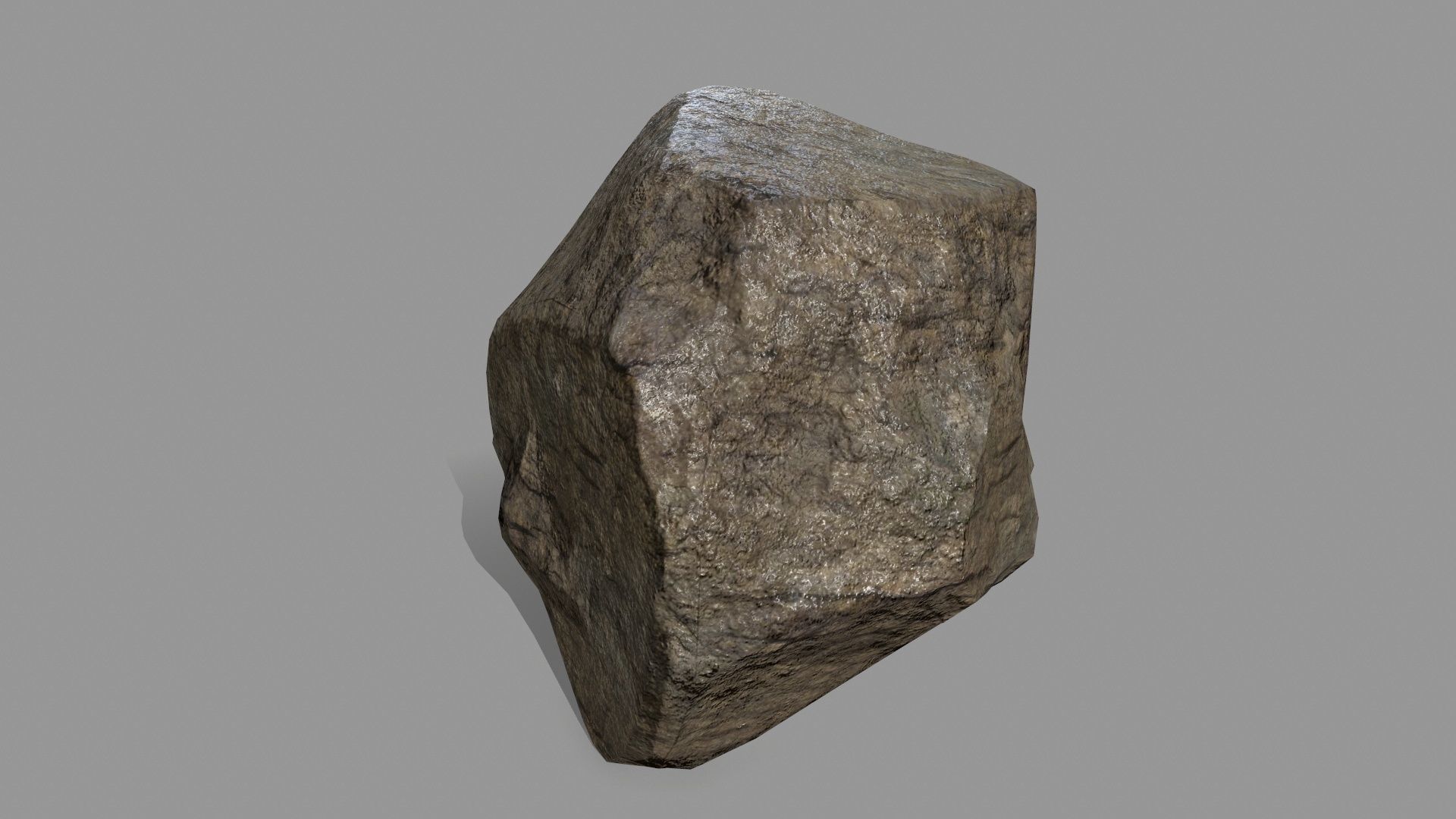 Rock Set Low-poly 3D model_3