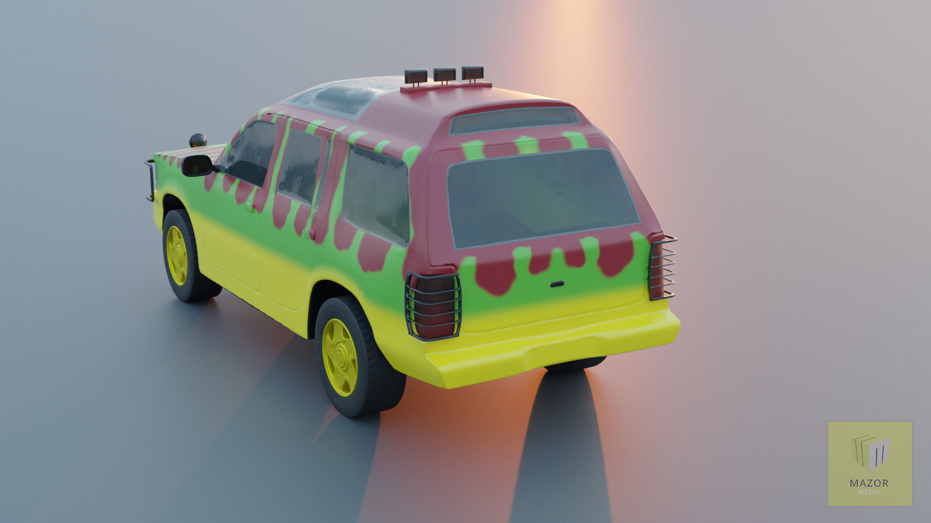 Jurassic Explorer XLT SUV offroad 3D model_5