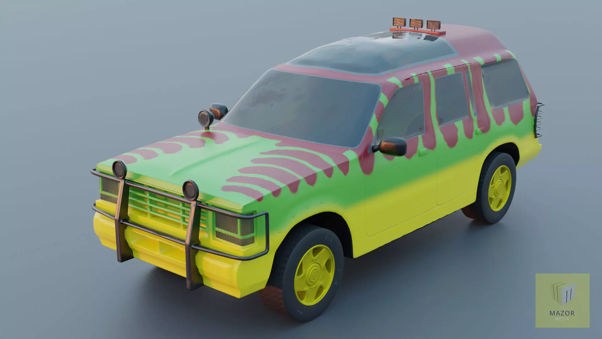 Jurassic Explorer XLT SUV offroad 3D model_0