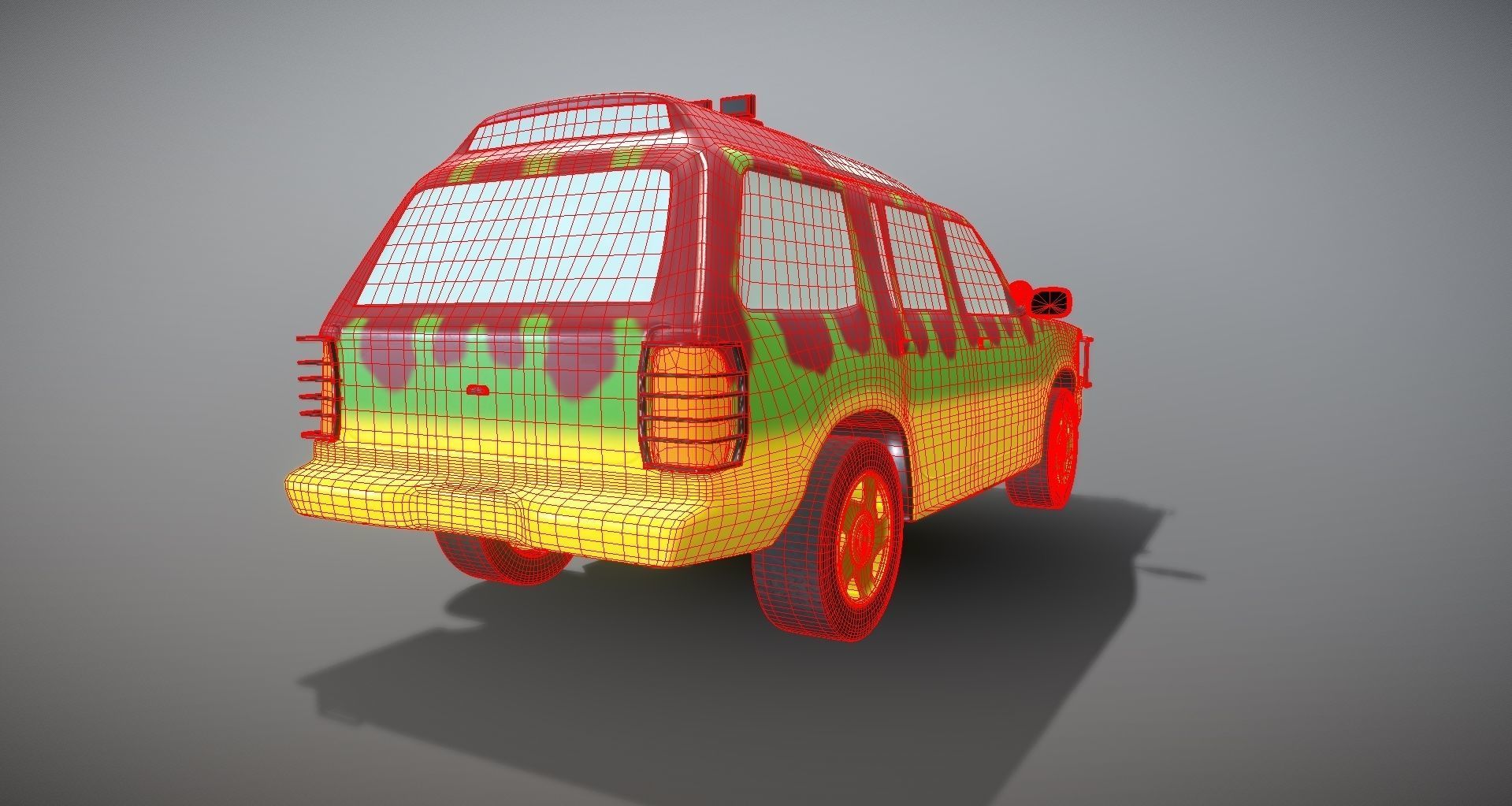 Jurassic Explorer XLT SUV offroad 3D model_2