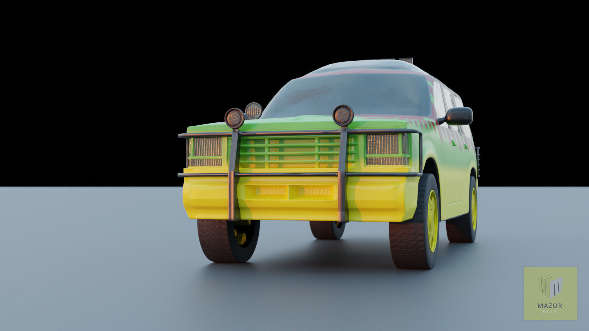 Jurassic Explorer XLT SUV offroad 3D model_4