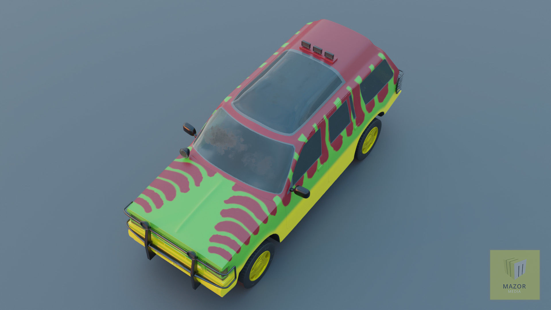 Jurassic Explorer XLT SUV offroad 3D model_7