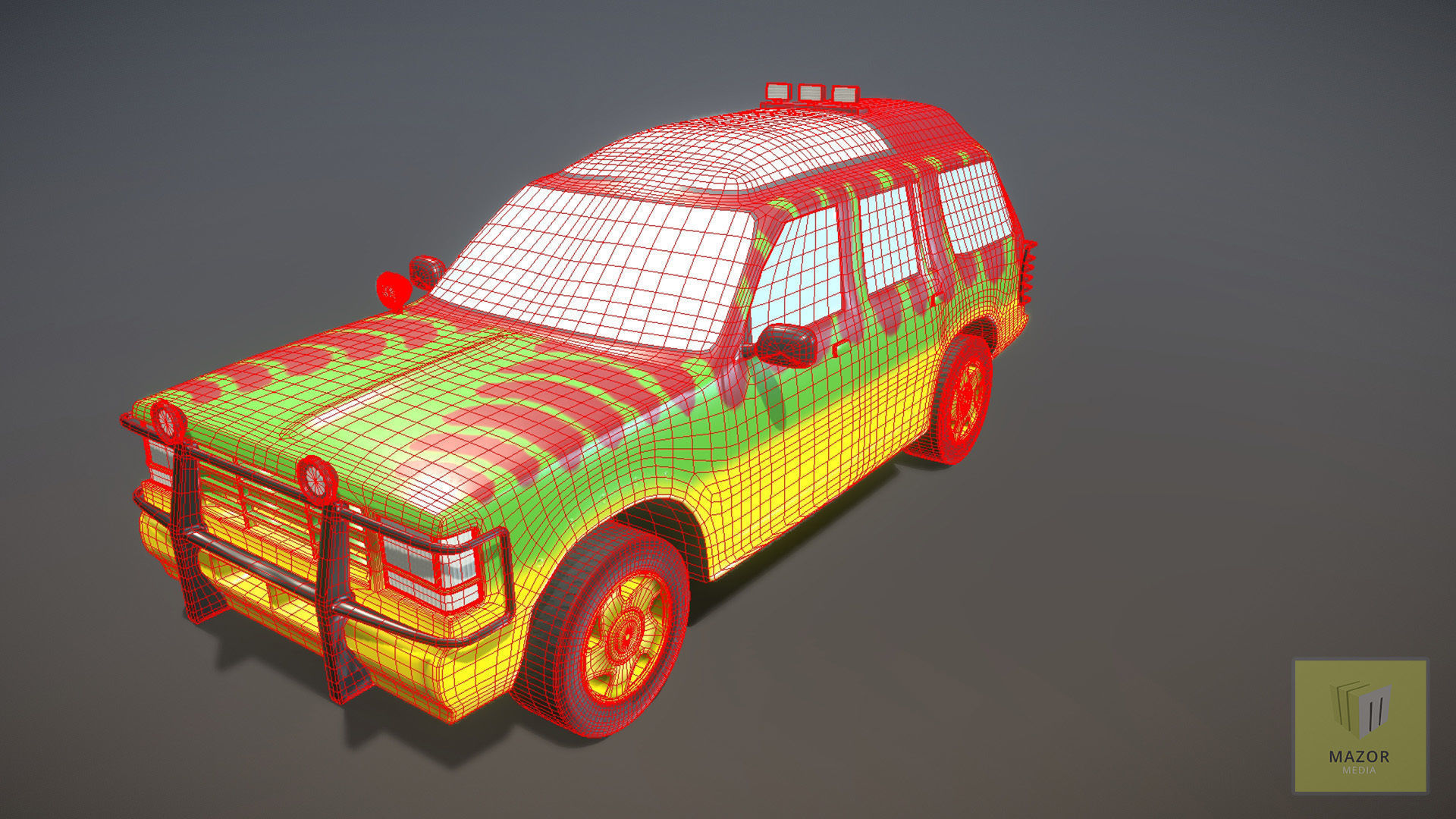 Jurassic Explorer XLT SUV offroad 3D model_9