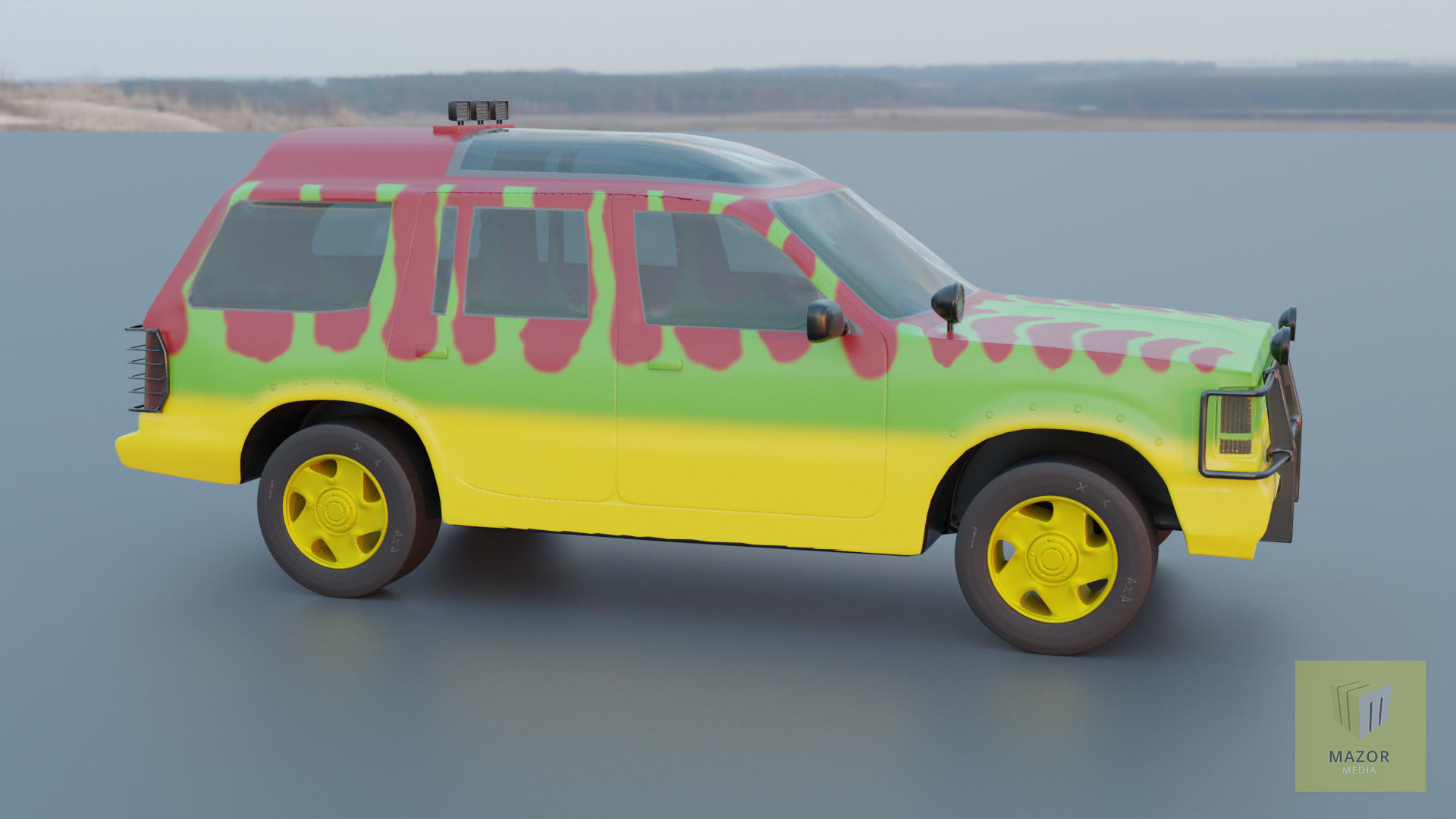 Jurassic Explorer XLT SUV offroad 3D model_6